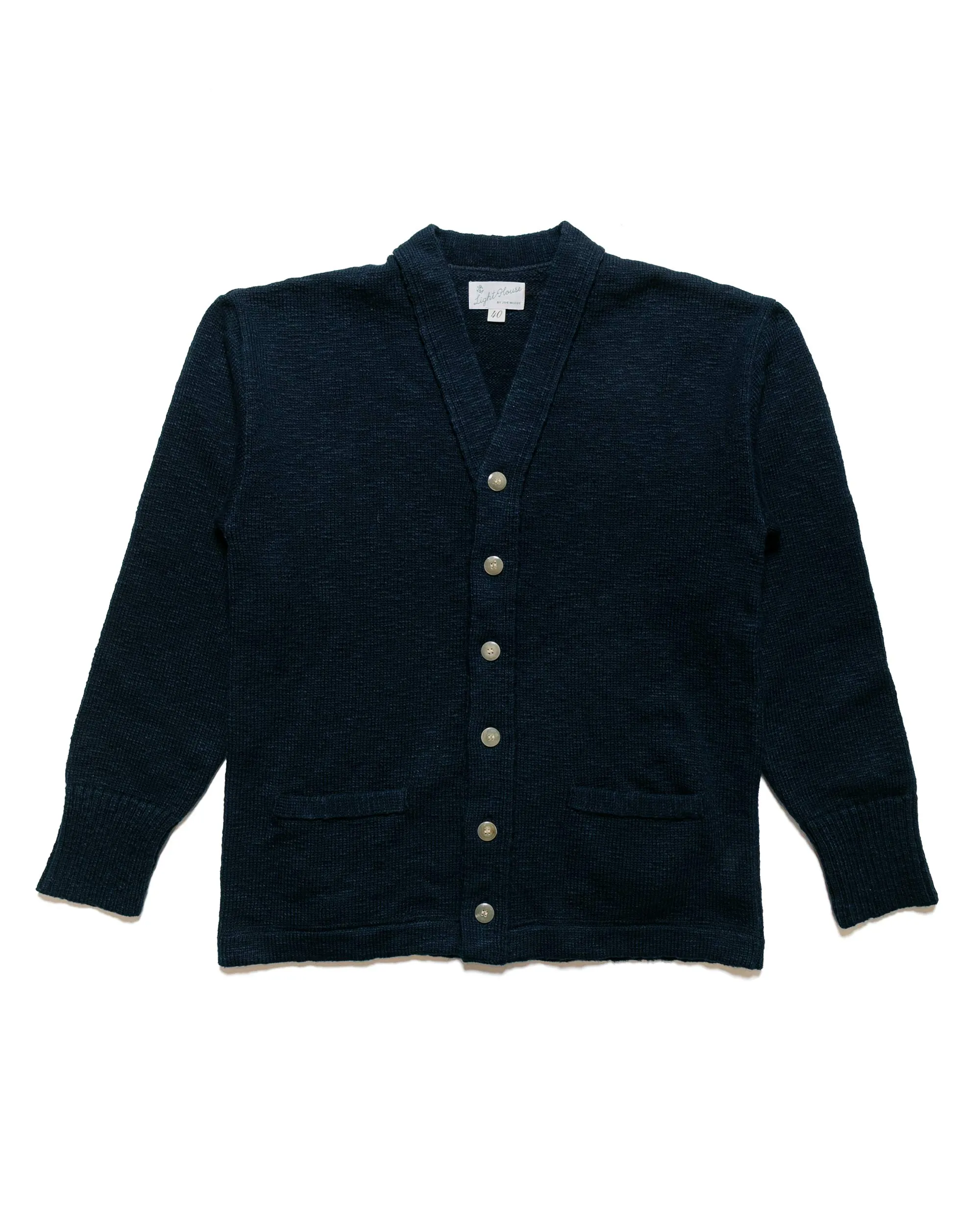 The Real McCoy's MC24016 Cotton Summer Cardigan Ink Blue Easy Layer Plus Fit