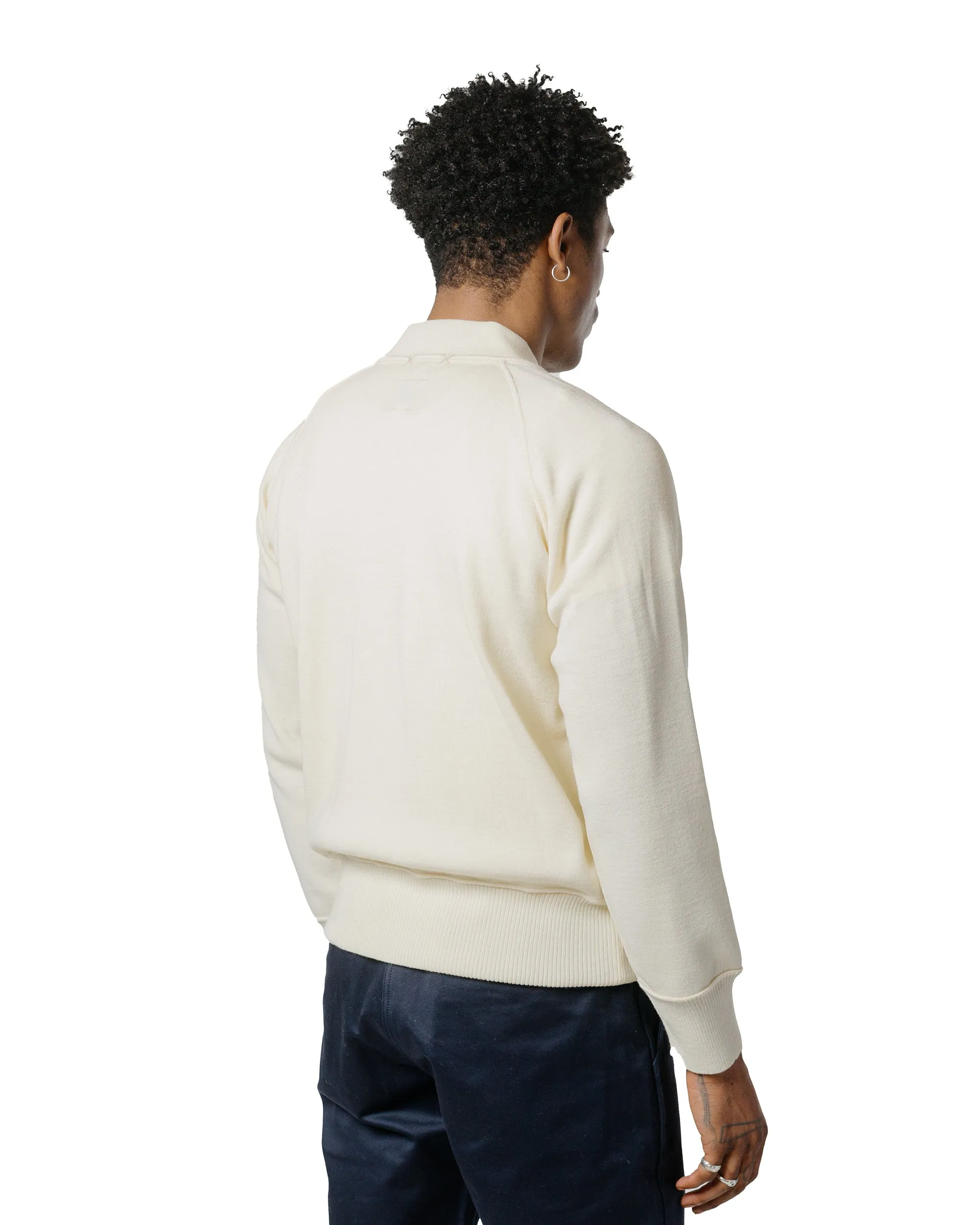 foldable The Real McCoy's MC24106 Winter Aviation Sweater Ecru