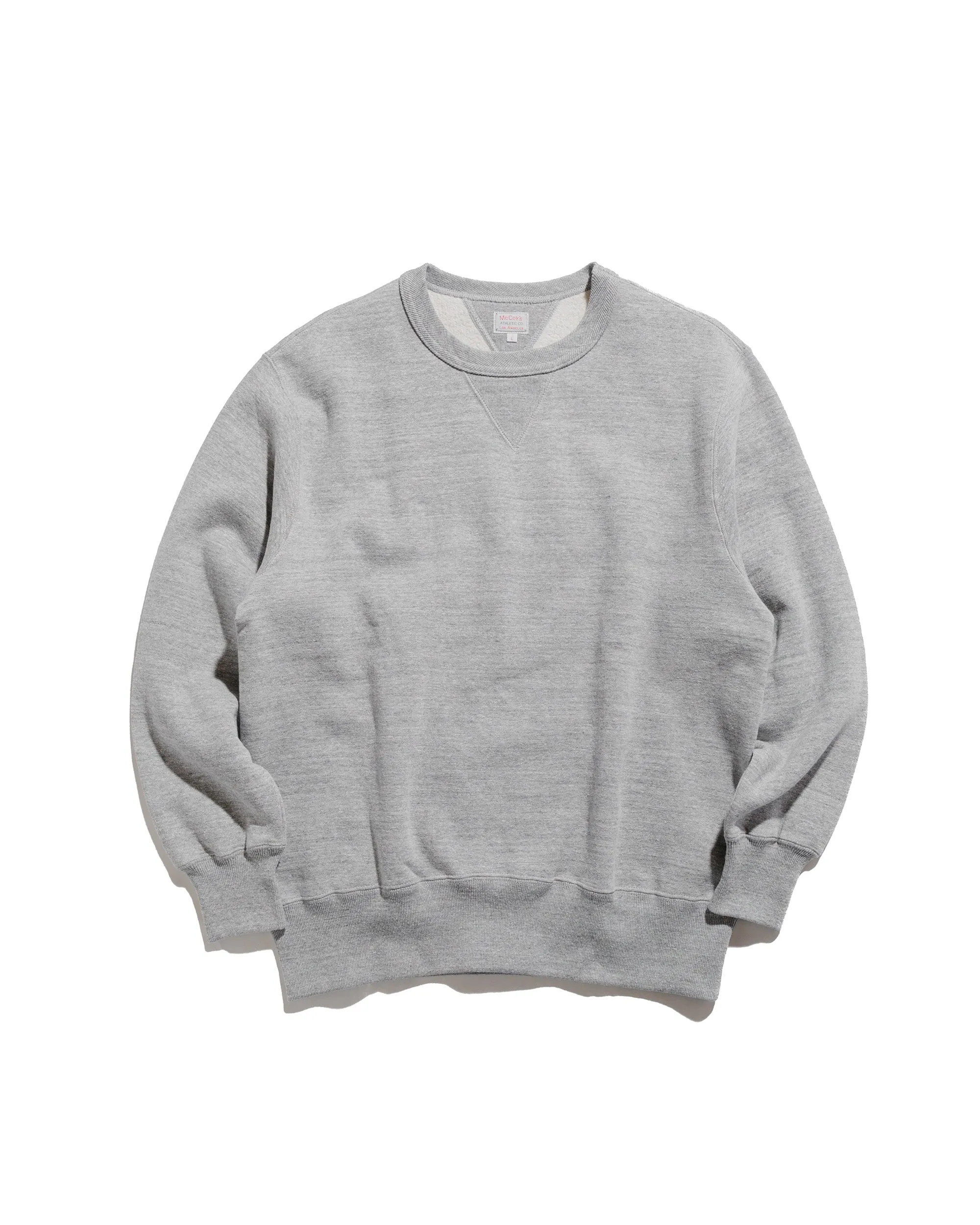 Trendy Layer Cozy Chic The Real McCoy??s MC24113 10 Oz. Loopwheel Crewneck Sweatshirt Gray