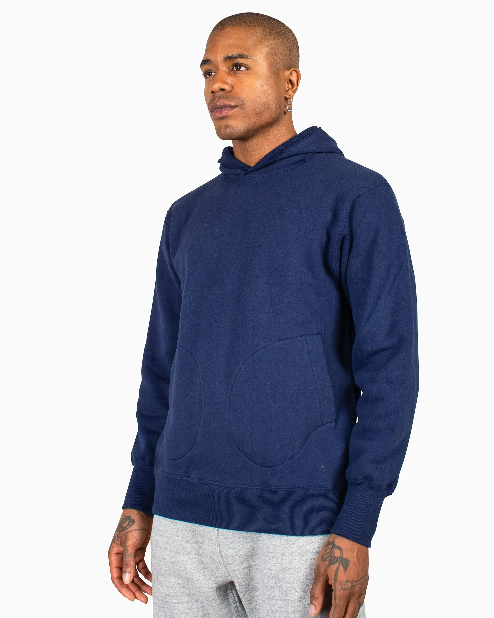 The Real McCoy??s MC22112 Boxing Glove Pocket Hooded Sweatshirt Navy Fashion Essentials rhinestone accents
