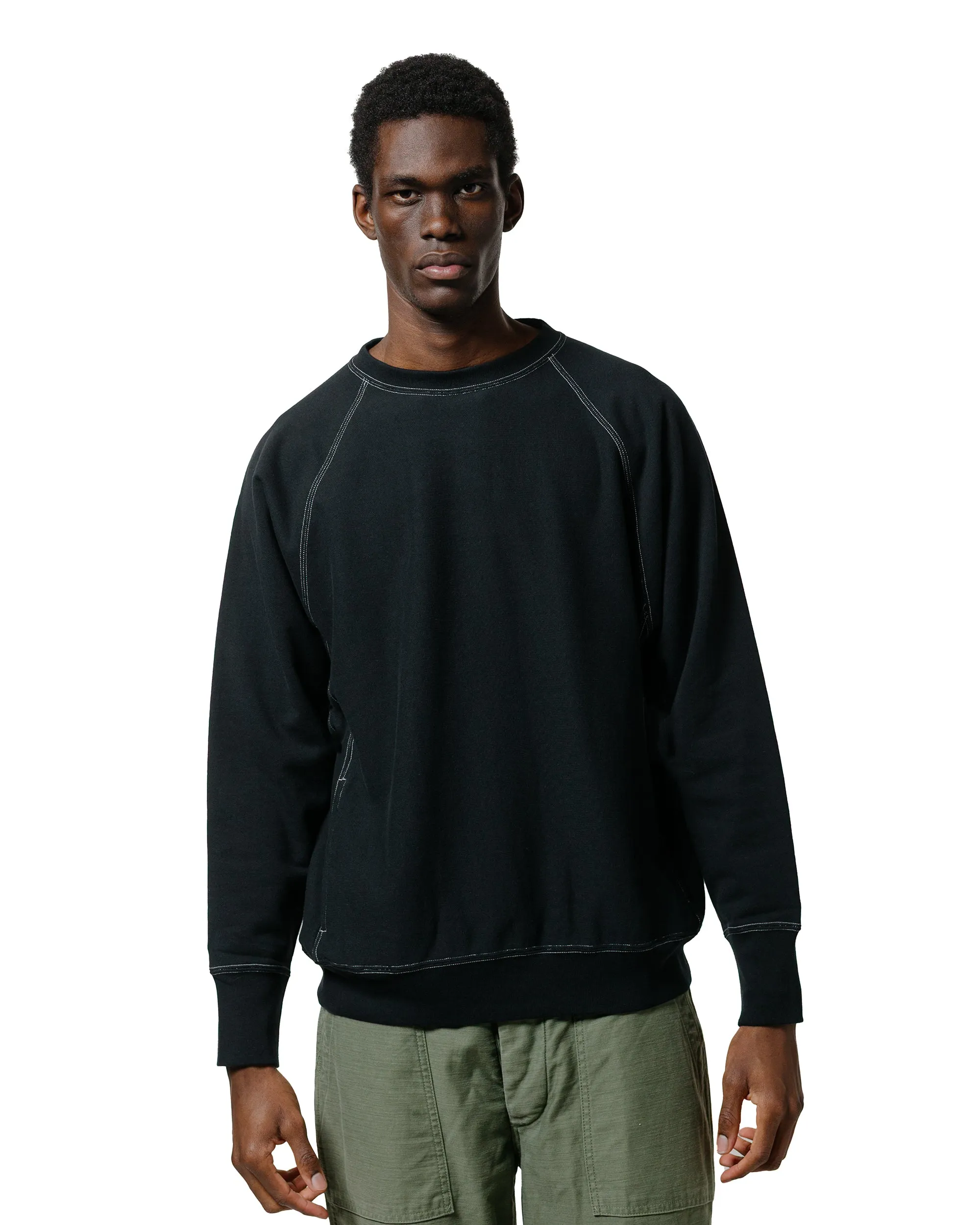 bead accents Zip-up Batoner Jumberca Urake Crew Neck Black/White
