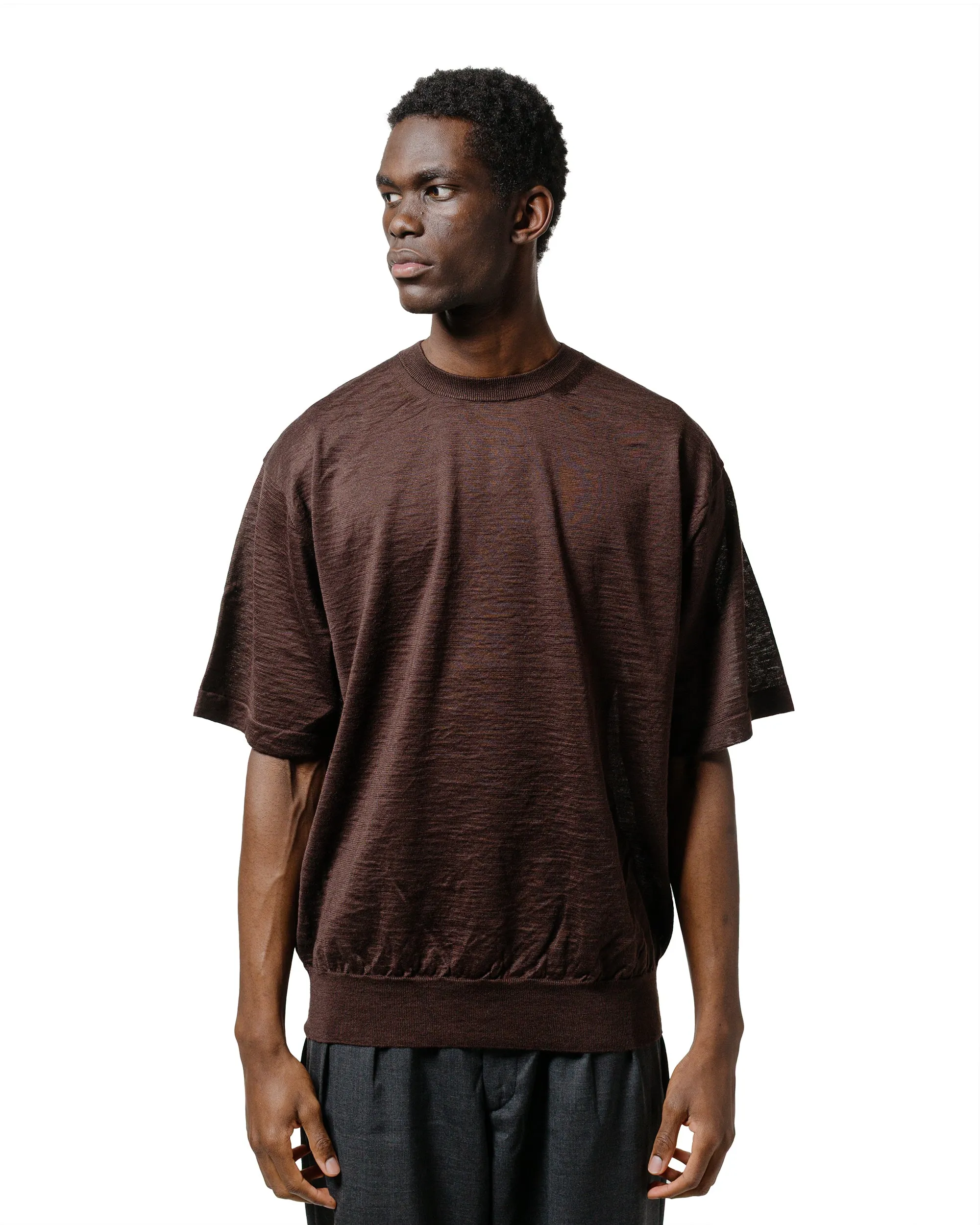 Batoner Choma Crew Neck S/S Brown Urban Fit