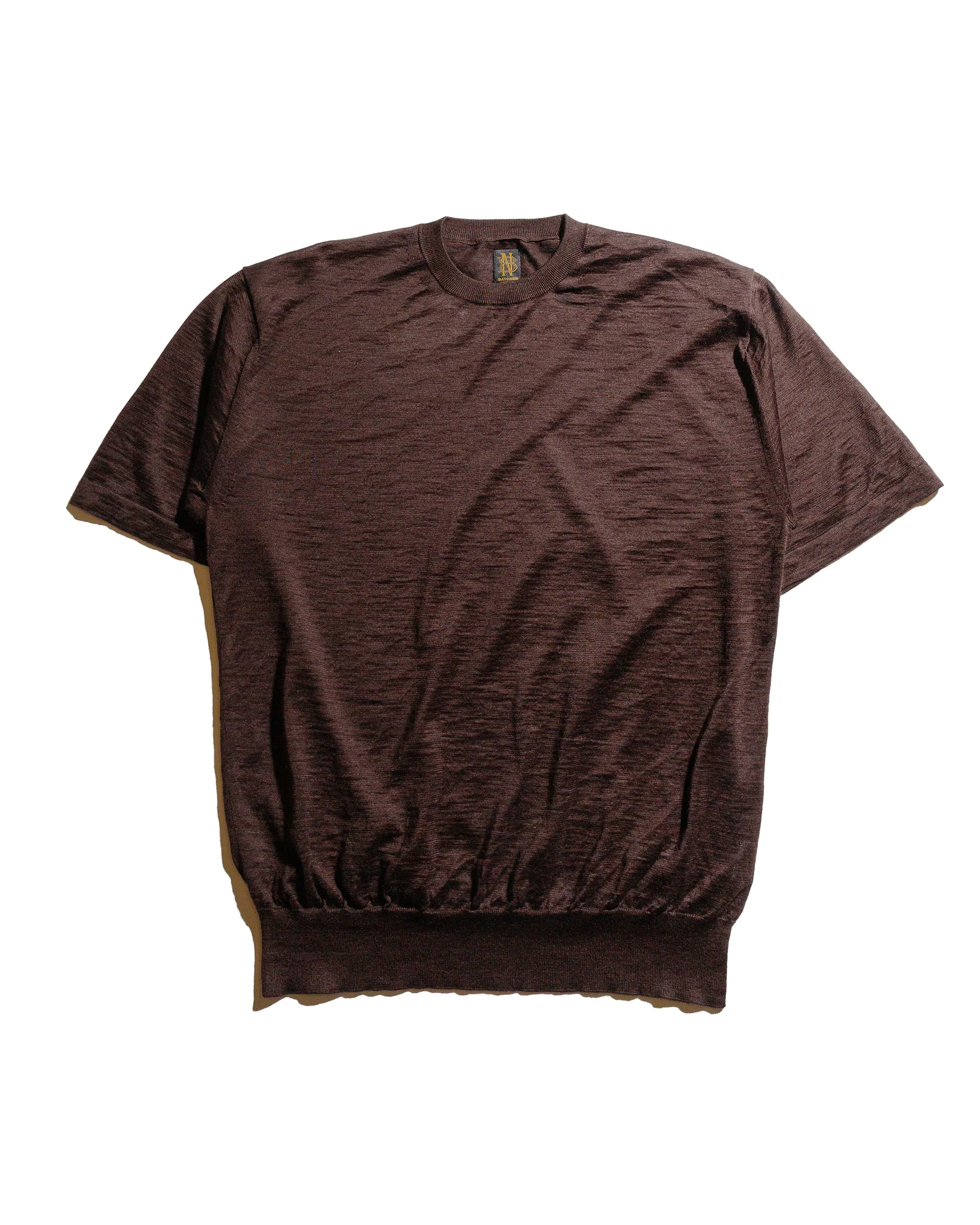 Snuggly Fit Batoner Choma Crew Neck S/S Brown