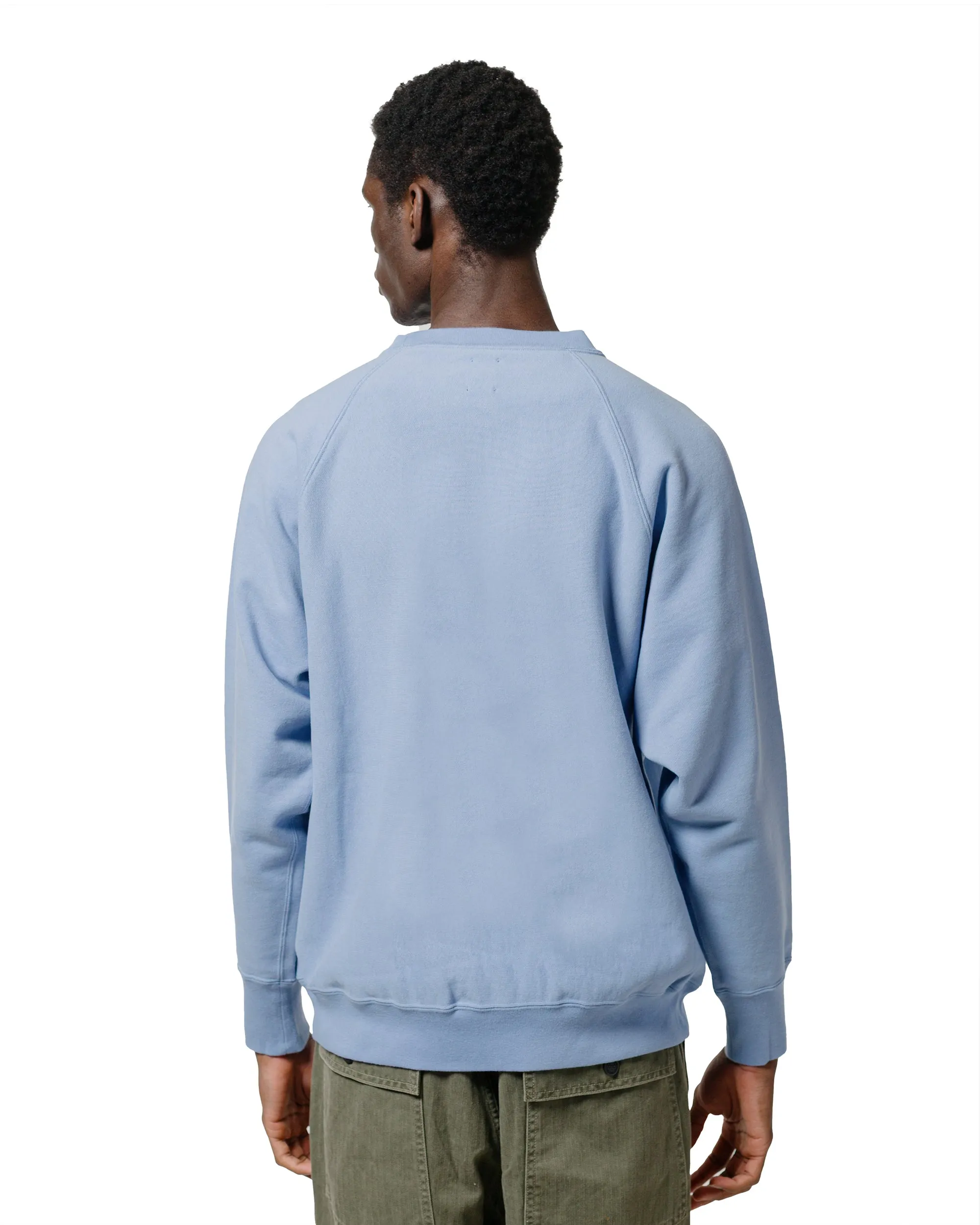 Versatile Comfort Everyday Wear Batoner Jumberca Urake Crew Neck Sax Blue