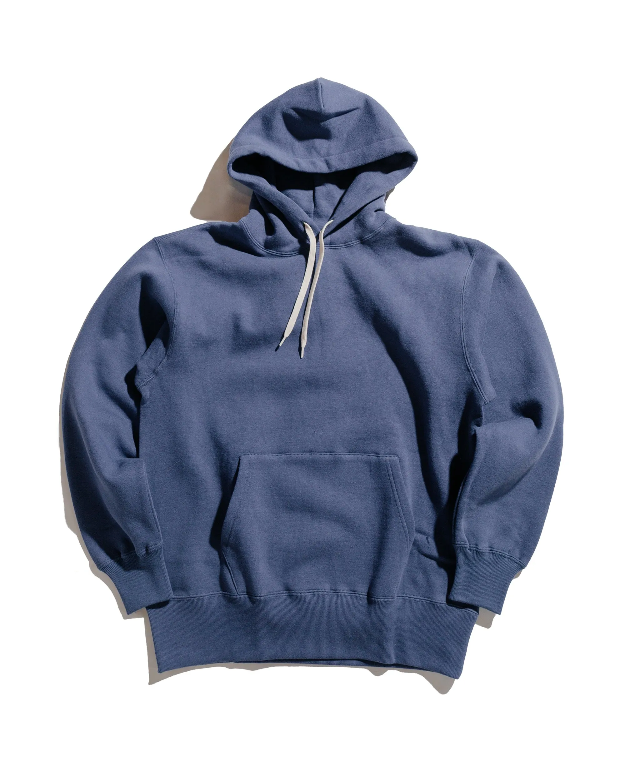 ribbon accents The Real McCoy??s MC24114 10 Oz. Loopwheel Hooded Sweatshirt MQ Navy