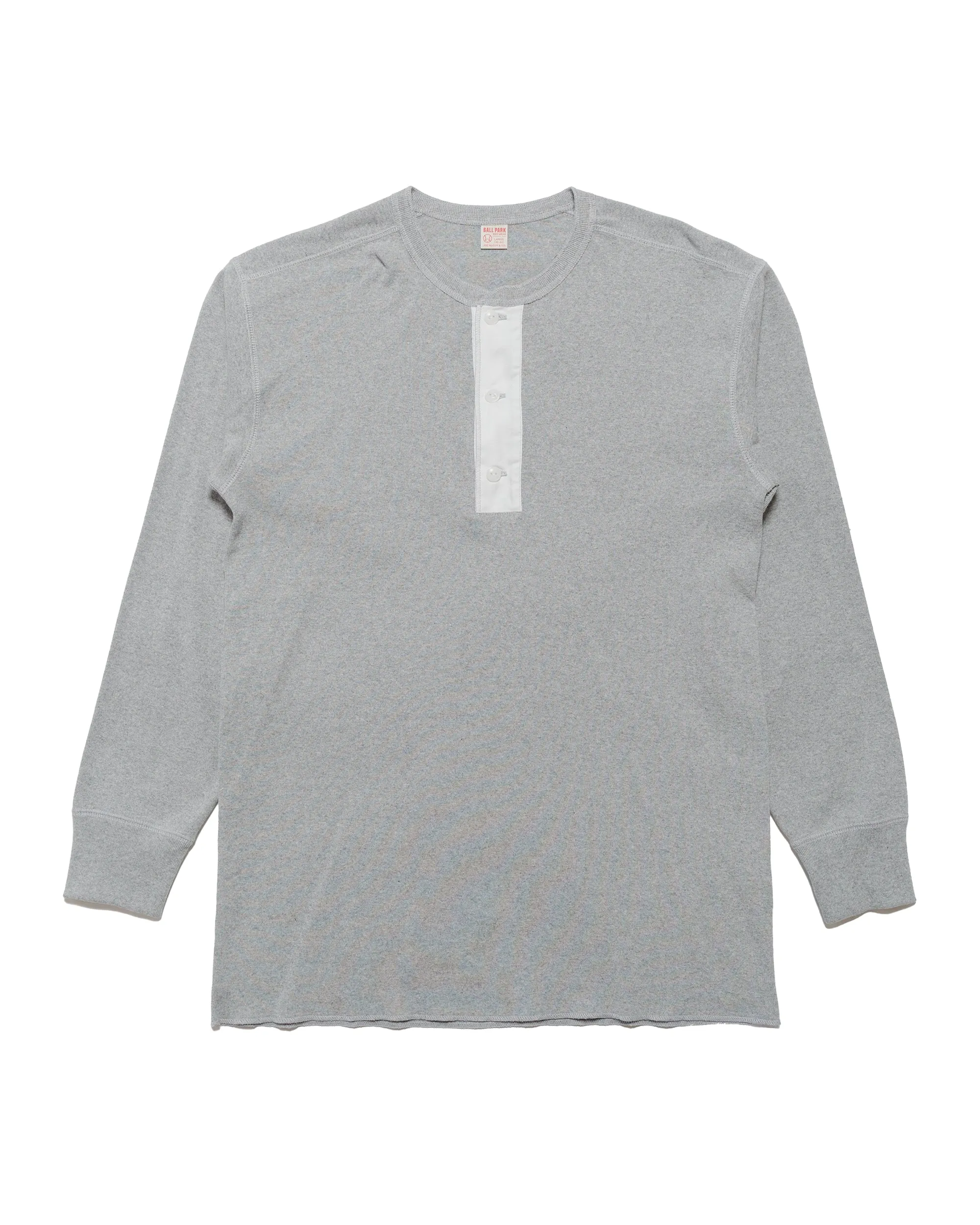 Printed The Real McCoy's MC23111 Union Henley Undershirt L/S Grey