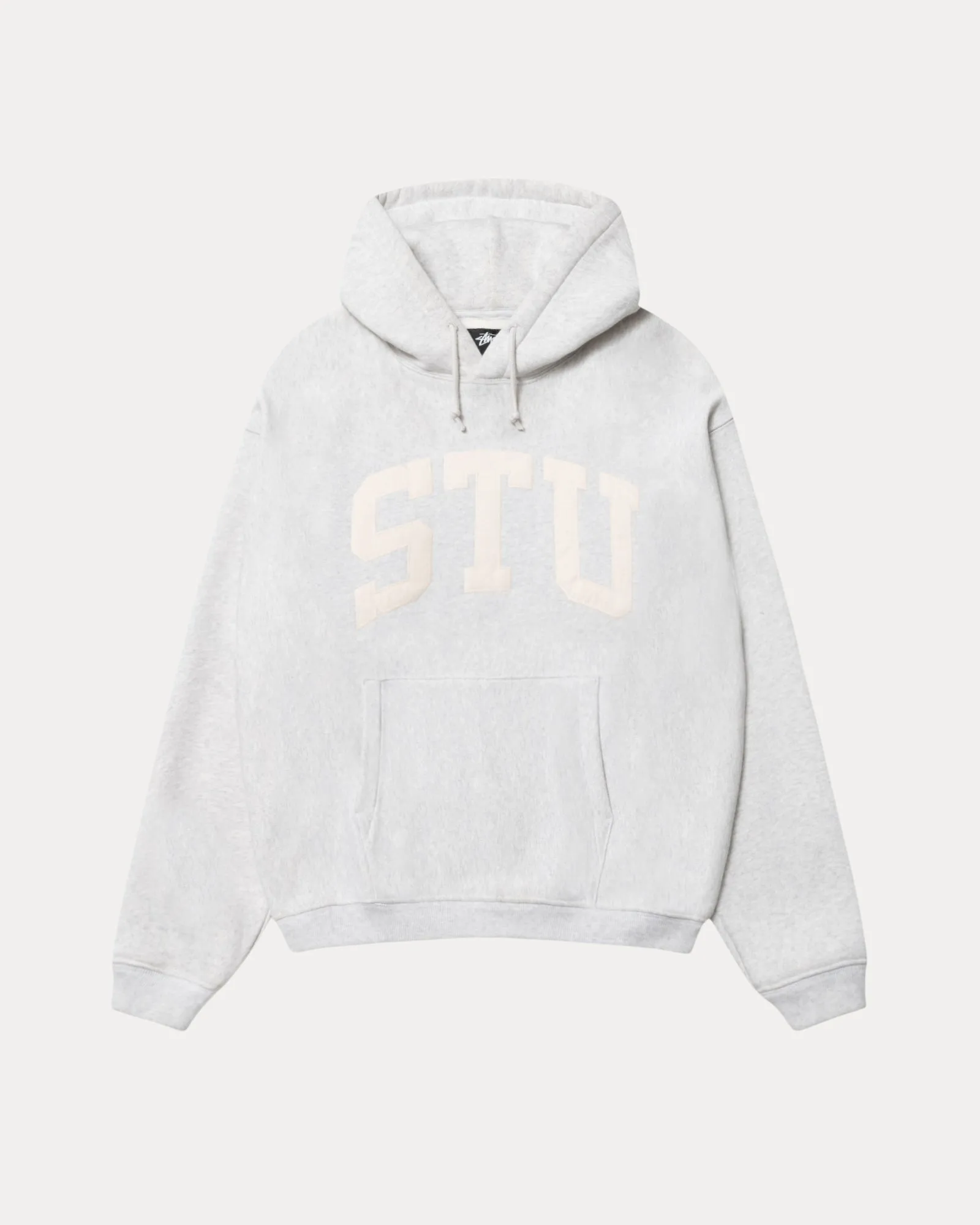 Effortless Style Stussy "Stu Appliqu?? Hoodie" M - Ash Heather