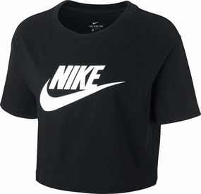 Matte Look Water Based Ink Print Women's Sportswear Essential Cropped Logo T-Shirt
