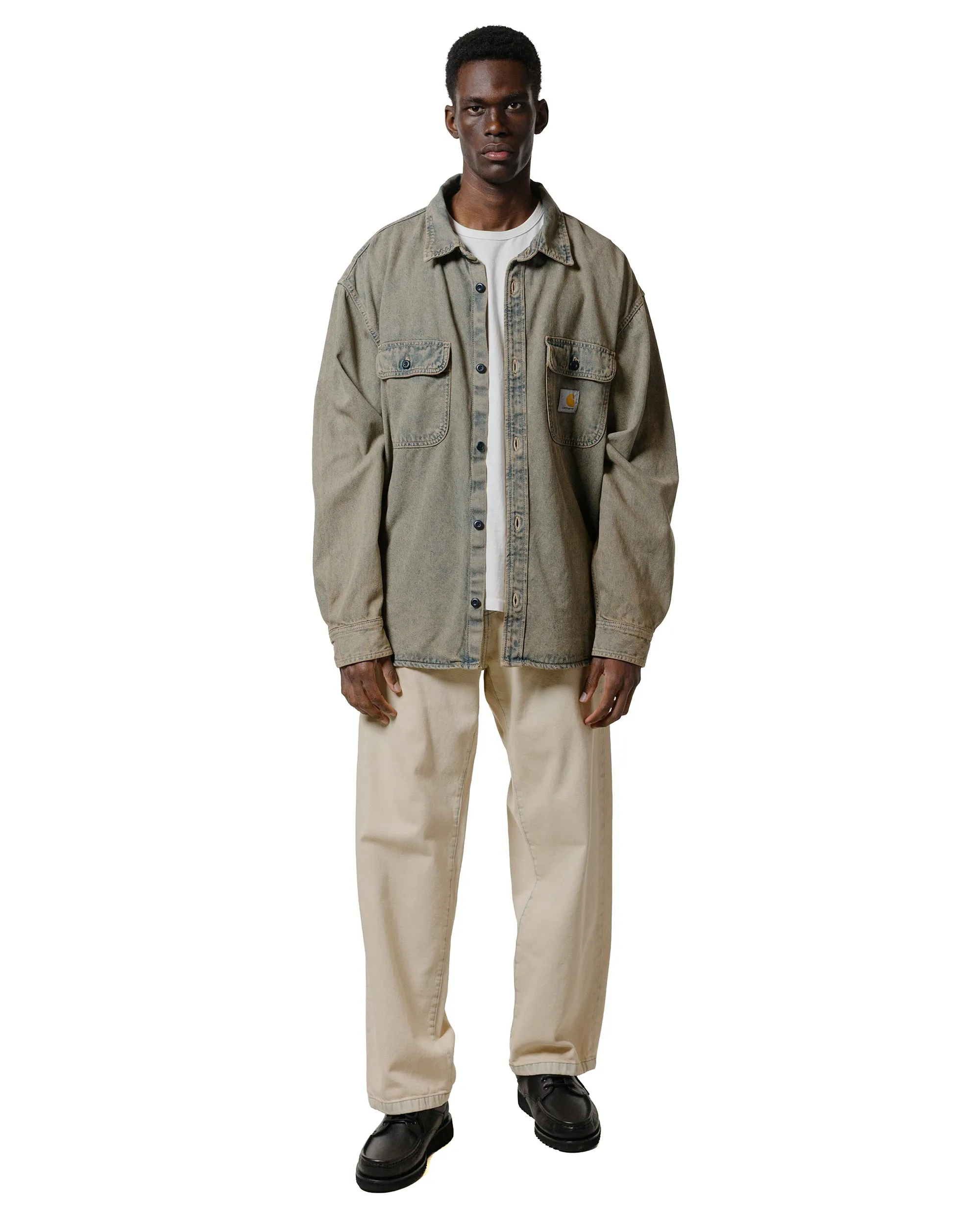 Quick-Dry Carhartt W.I.P. Tigan Shirt Jacket Blue/Leather Garment Dyed