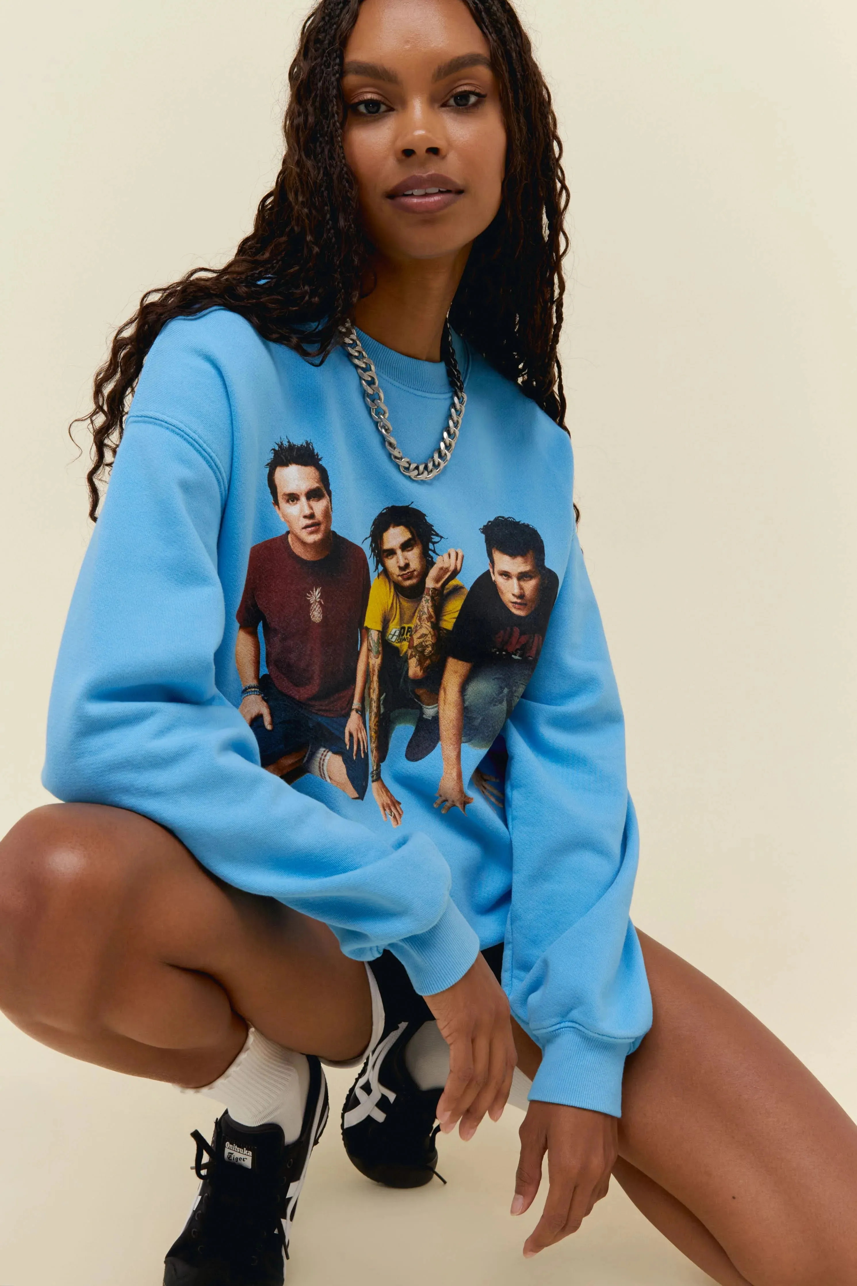 NoIrritationSeams DayDreamer "Blink 182 Photo BF Crew" W - Ultra Blue