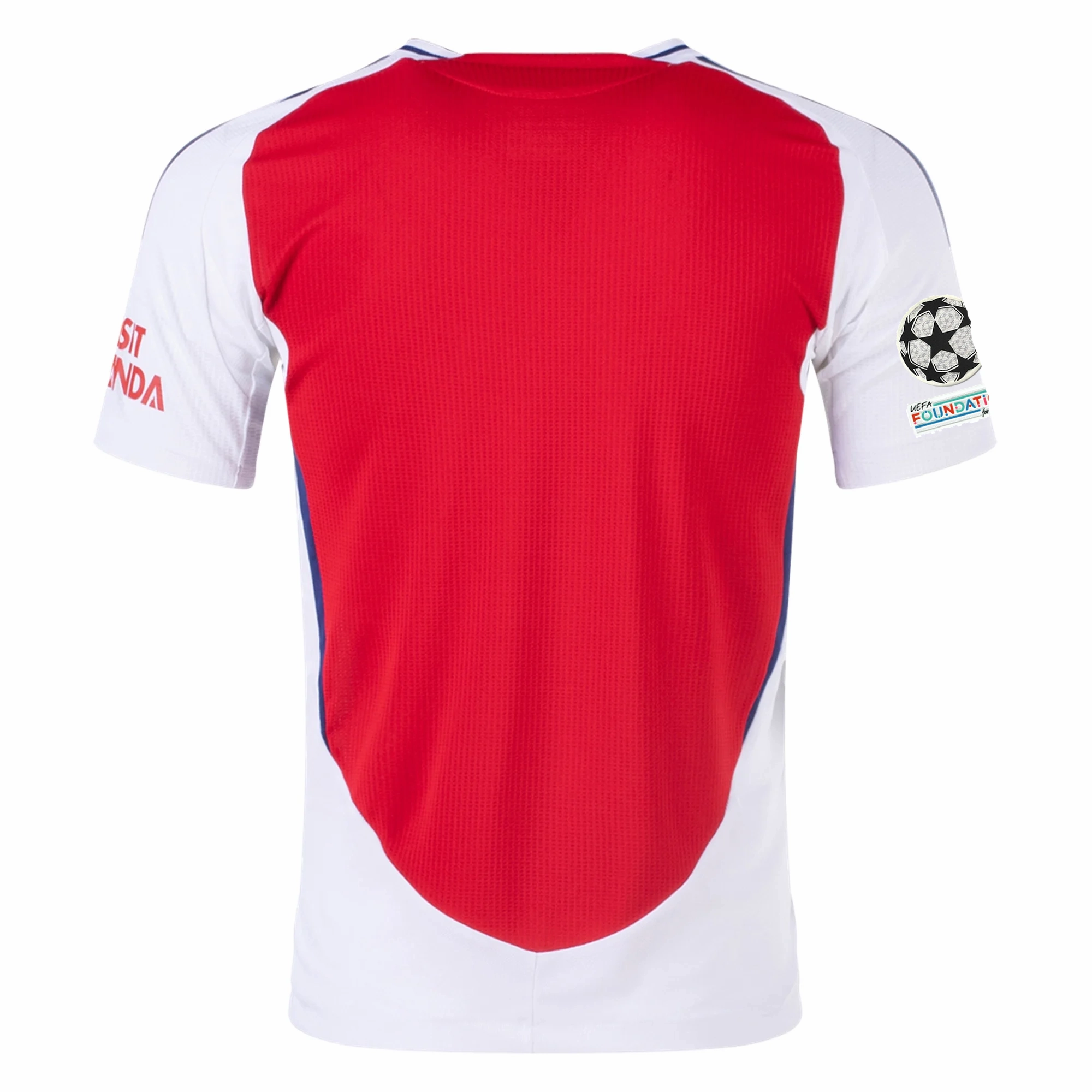 adidas Arsenal Authentic Home Jersey w/ Champions League Patches 24/25 (Better Scarlet/White) Mesh Panel Raglan Sleeve Construction