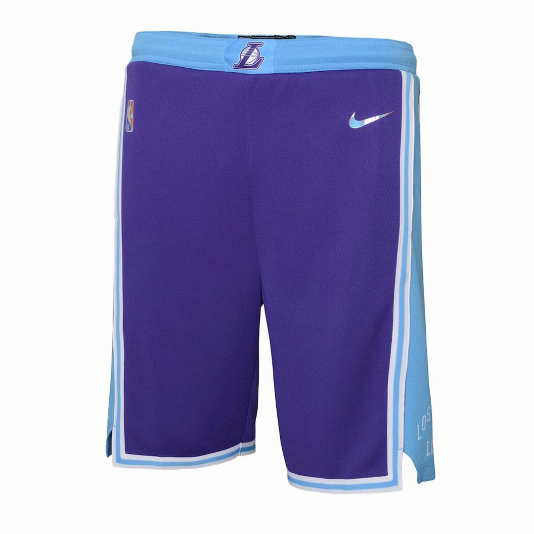 3D Knit Texture NBA - Kids' (Junior) Los Angeles Lakers Mixtape Swingman Shorts (HZ2B7BCXK LAK)