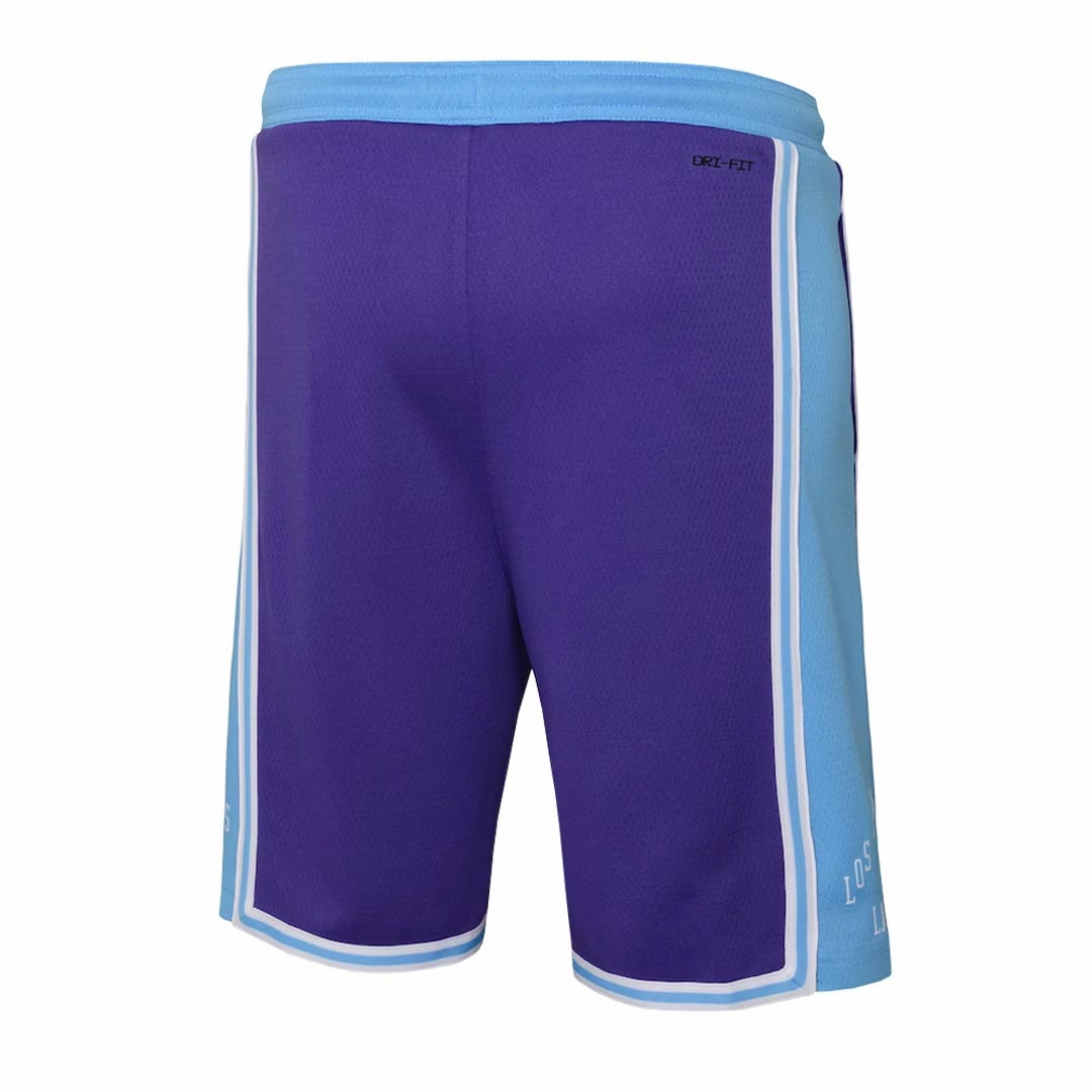NBA - Kids' (Junior) Los Angeles Lakers Mixtape Swingman Shorts (HZ2B7BCXK LAK) Non Irritating Seams High Visibility Trim