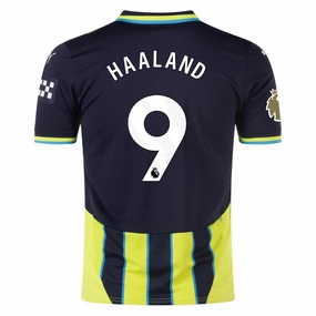 Puma Manchester City Erling Haaland Away Jersey w/ EPL   Club World Cup Patch 24/25 (New Navy/Yellow Glow) Performance Driven
