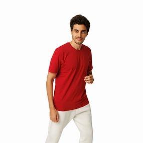 Trendy Comfort Daily Casual Cloud Cotton Comfort Tee In Burgundy
