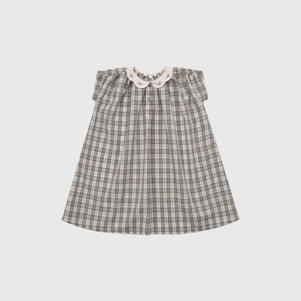 Louisiella Glowny Dress, Khaki Lightweight and Breezy Heart Tone