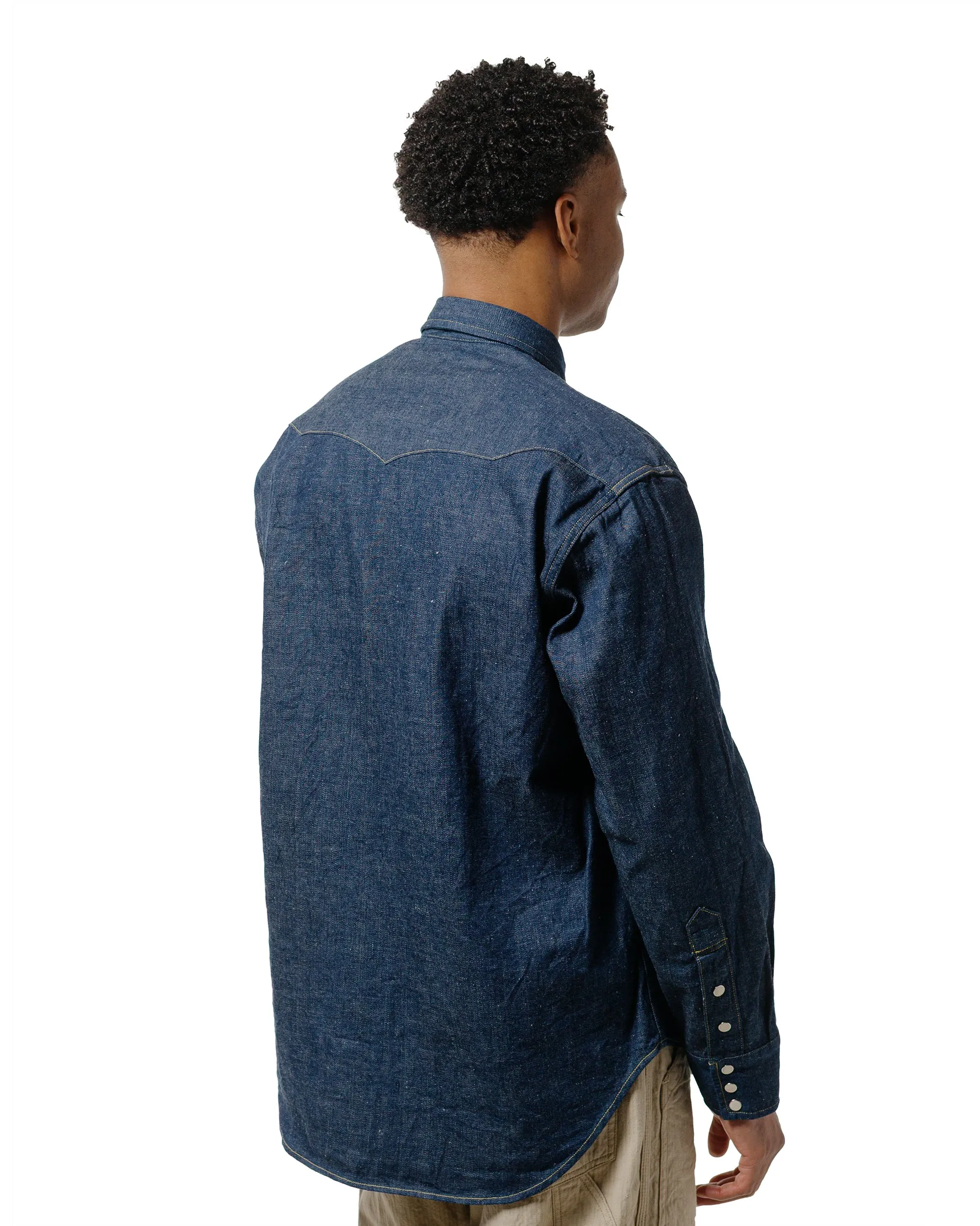 Wardrobe Essential Versatile Clothing Coh??rence Abiquiu 10oz Logger Selvedge Denim Shirt Indigo