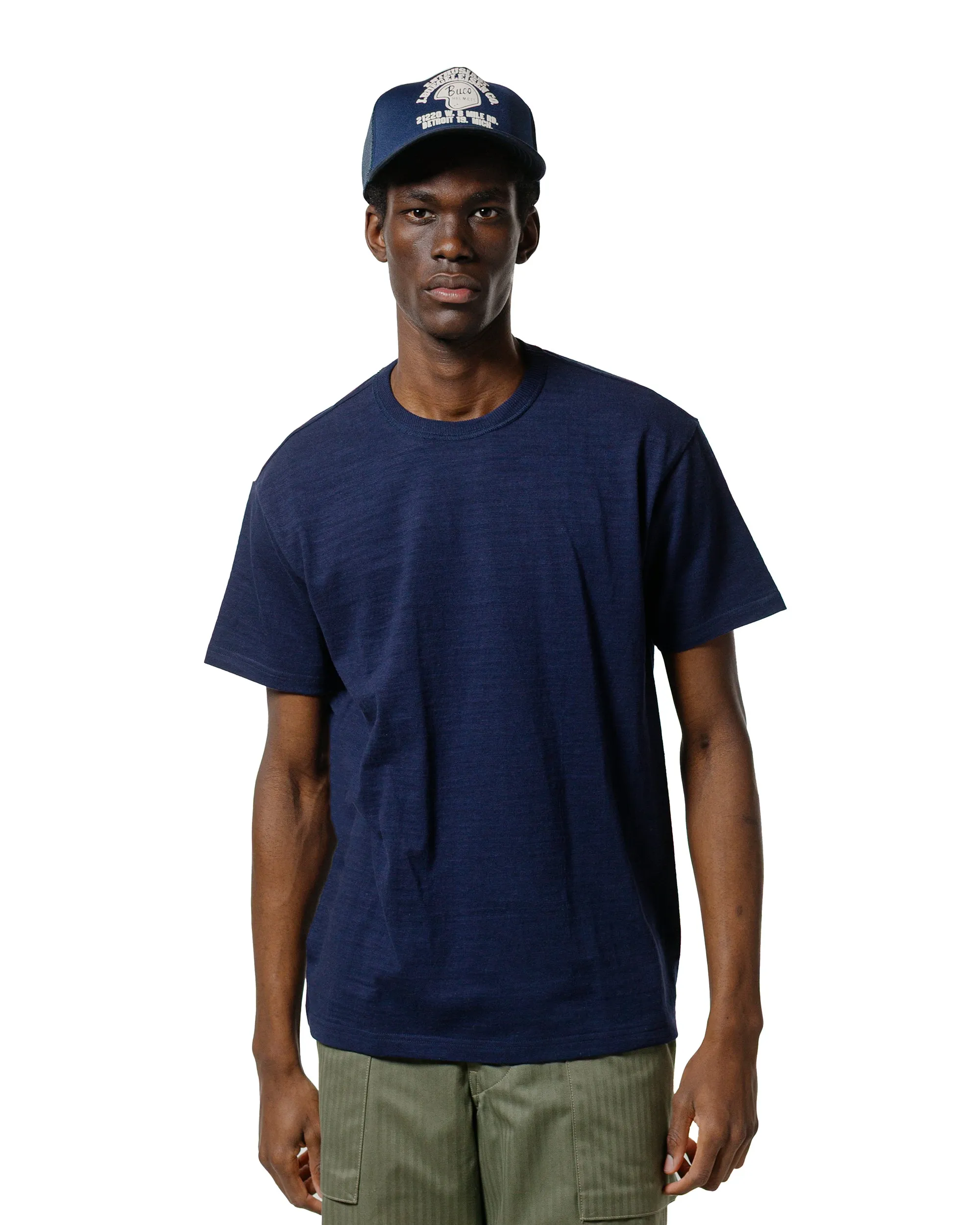The Real McCoy's MC19010 Athletic T-Shirt / Loop-Wheel Navy Classic Wear