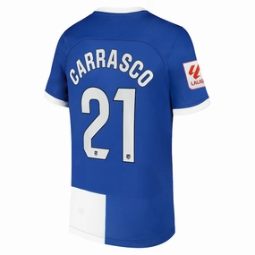 Nike Atletico Madrid Yannick Carrasco Away Jersey w/ La Liga Patch 23/24 (Old Royal/White) All-day Performance