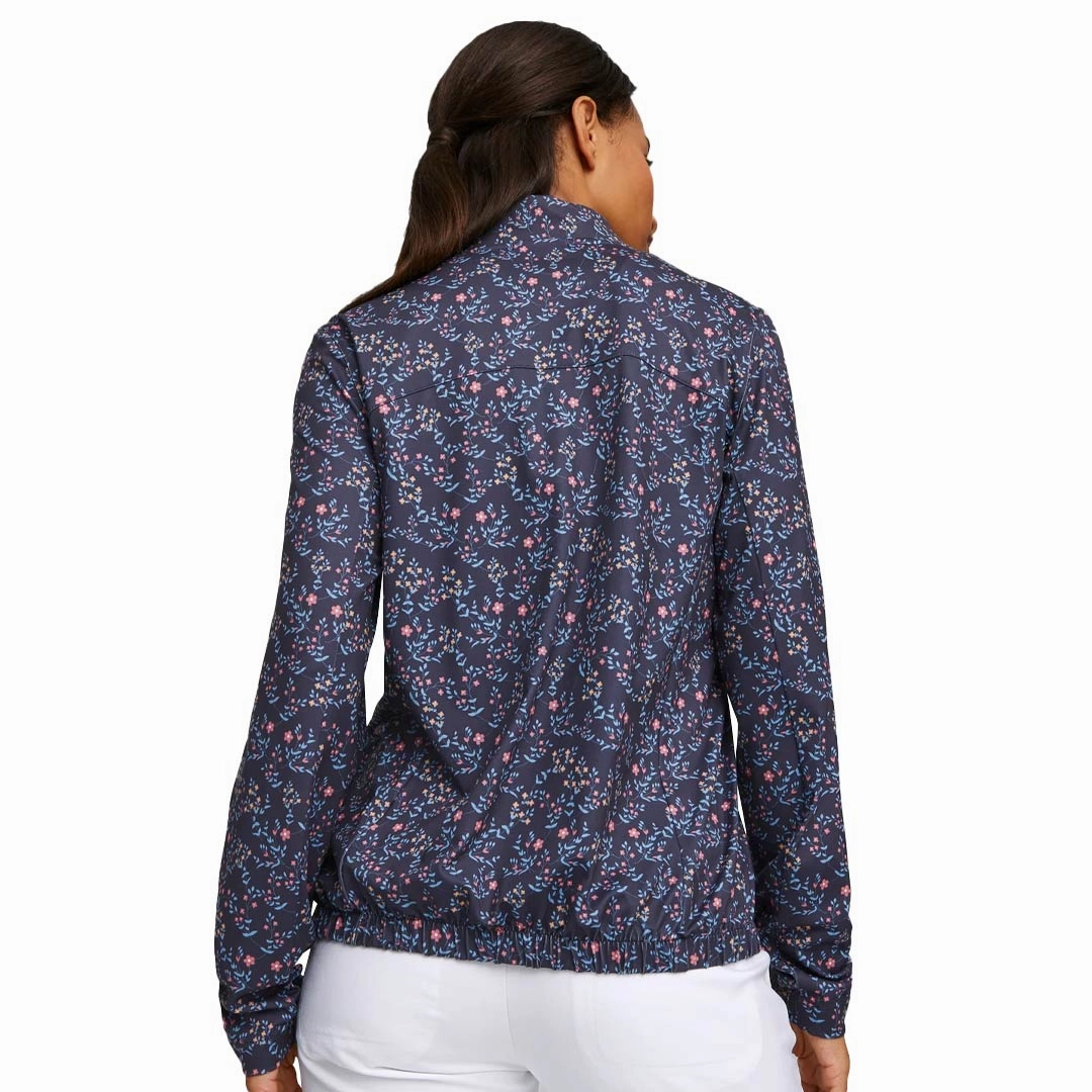 Athletic Look Contoured Ergonomic Fit Puma - Women's Micro Floral Cloudspun 1/4 Zip (539100 02)