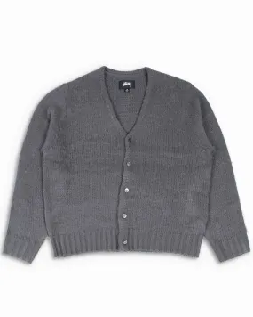 Checkered St??ssy Brushed Cardigan Charcoal