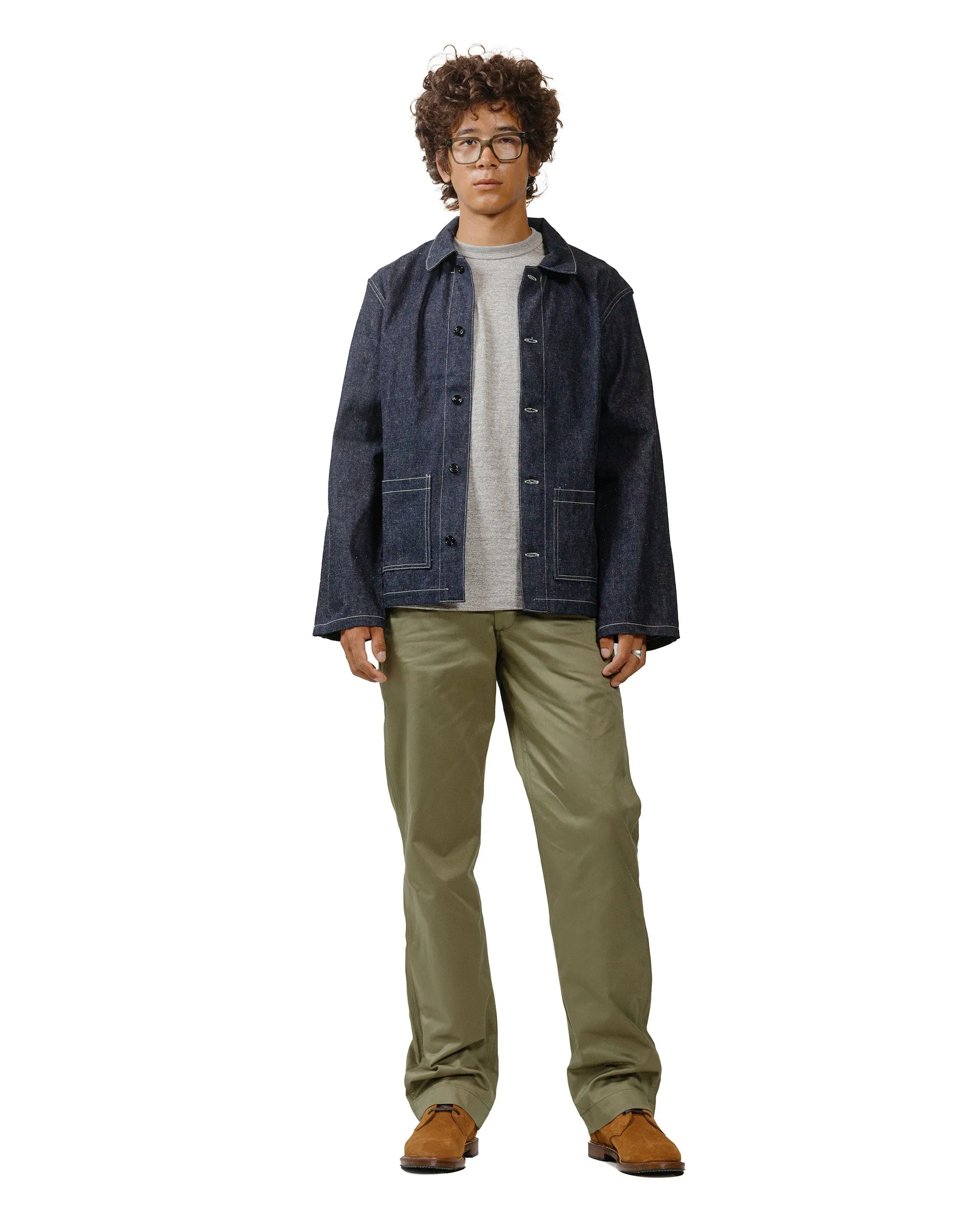Ribbed collar Warehouse Lot. 4601 No Print Heather Grey