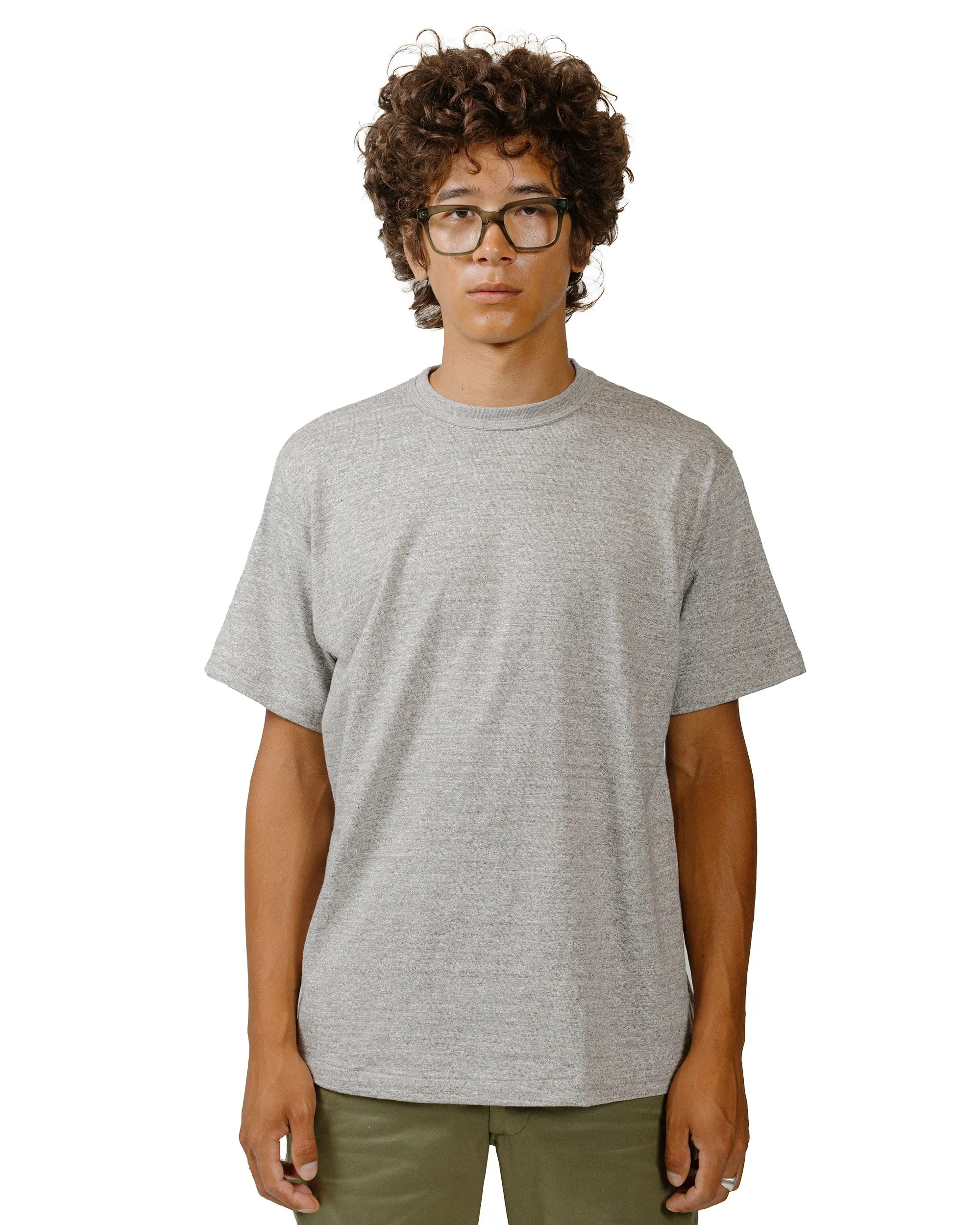 Warehouse Lot. 4601 No Print Heather Grey Drop Shoulder Design Versatile Outfit