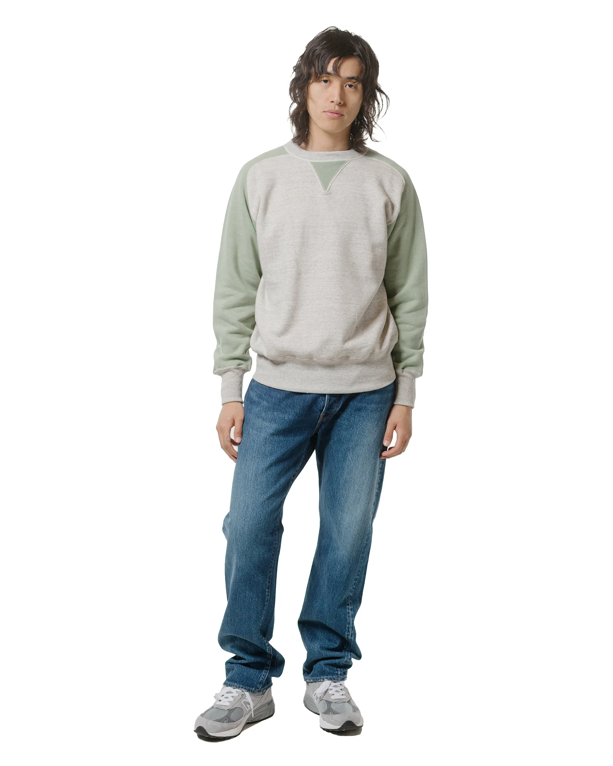 Tall Fit product sustainability impact Warehouse Lot. JG-CS20 Freedom Sweats Oatmeal/Light Green