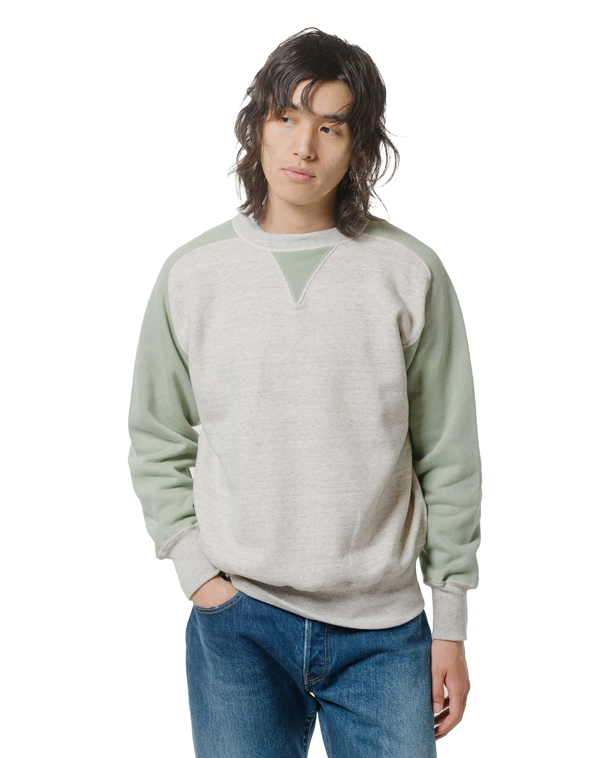 Modern Style Branded Look Warehouse Lot. JG-CS20 Freedom Sweats Oatmeal/Light Green