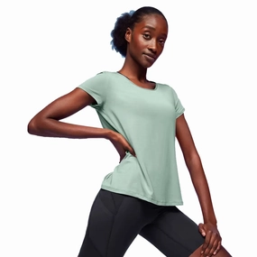 Womens On Running Active T Breathe - Moss SunProtectionFabric black friday
