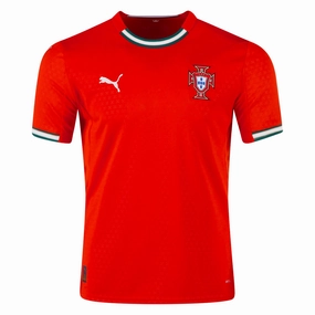 Recycled Material Blend slim cut Puma Portugal Authentic Home Jersey 25/26 (Sport Red/Sugared Almond)
