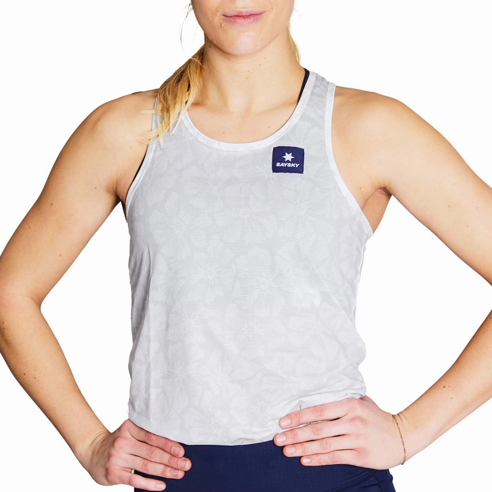Womens Saysky Flower Combat Singlet Heathered Texture