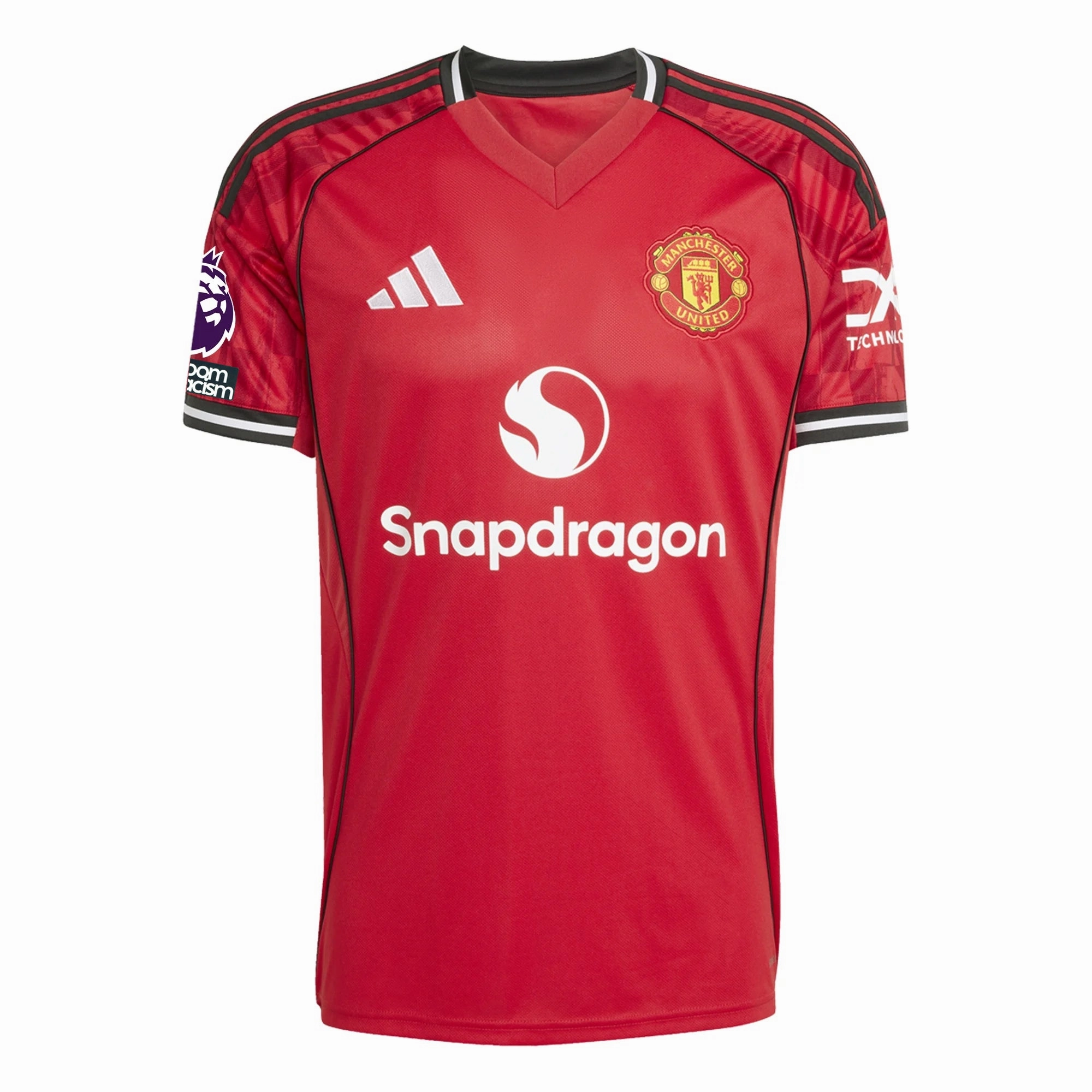 Gear Ready Quick Release Hem adidas Men's Manchester United Home Jersey 25/26 w/ EPL   NRFR Patches (Red)