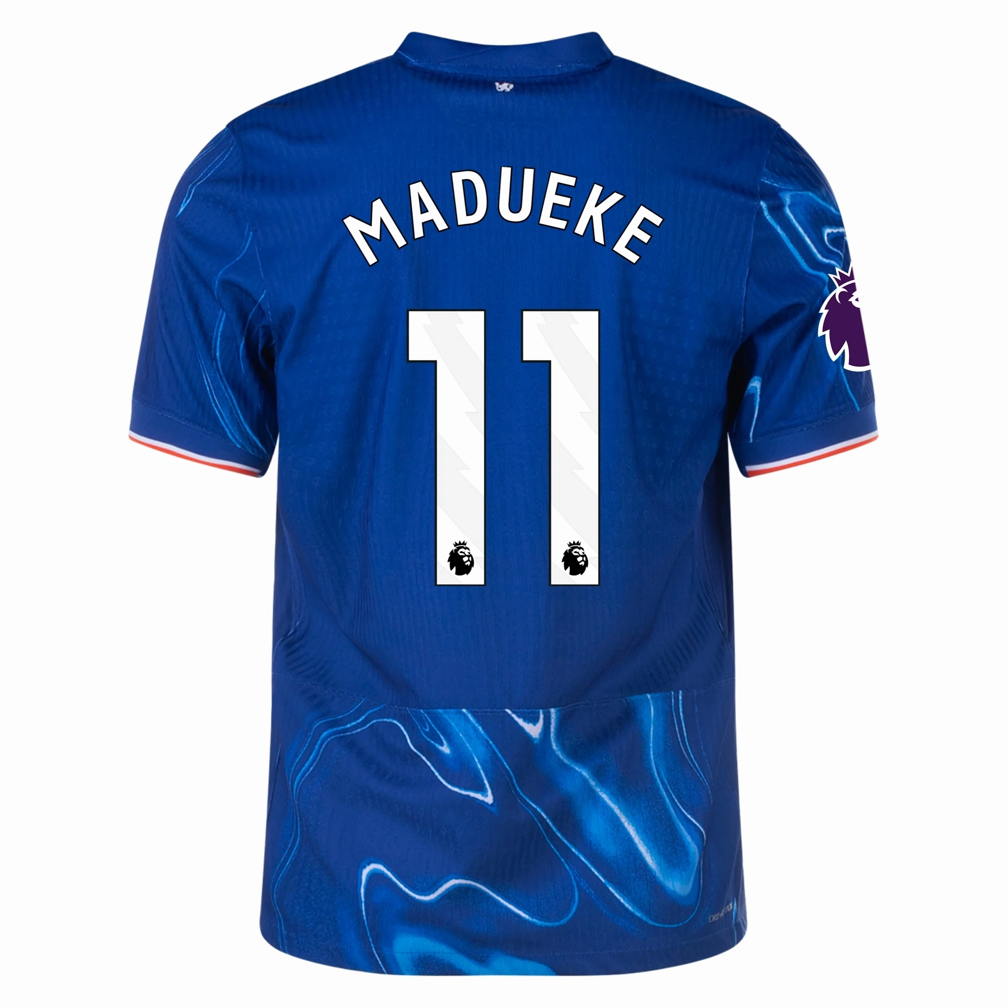 Air Flow Nike Chelsea Authentic Noni Madueke Home Jersey w/ EPL Patch 24/25 (Rush Blue/Team Orange)