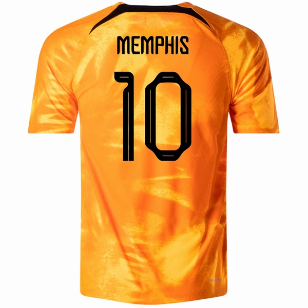 Casual Performance Sport Flex Nike Netherlands Memphis Depay Match Authentic Home Jersey 22/23 (Laser Orange/Black)