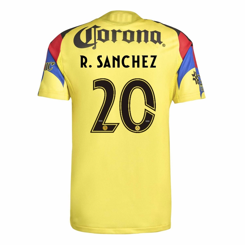 adidas R. Sanchez Men's Club America 25/26 Authentic Home Jersey (Yellow) Dynamic Movement Adaptation