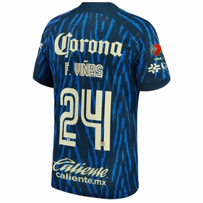 Nike Club America Federico Vinas Away Jersey w/ Liga MX Patch 22/23 (Armory Navy/Lemon Chiffon) Seamless Side Panels