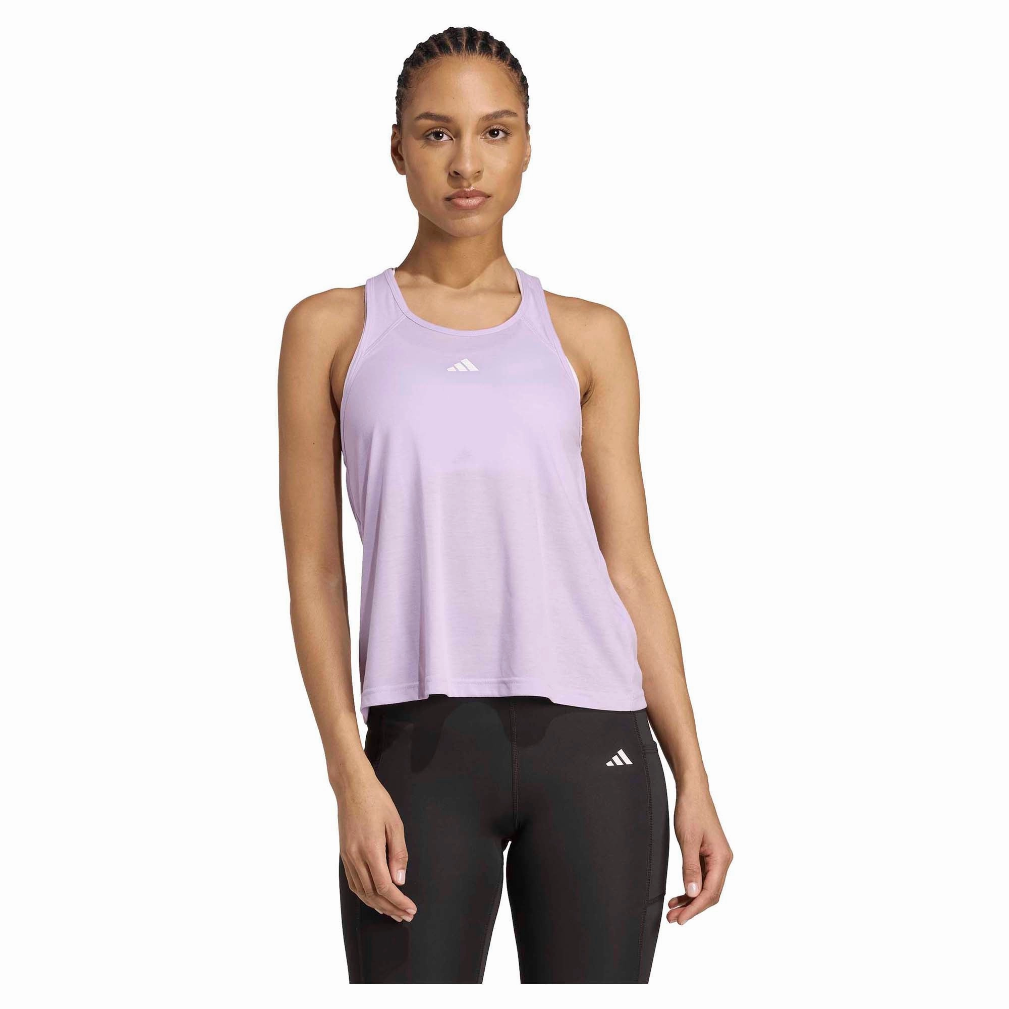 cotton material Ease Women's Workout Essentials Minimal Branding Racerback Tank Top