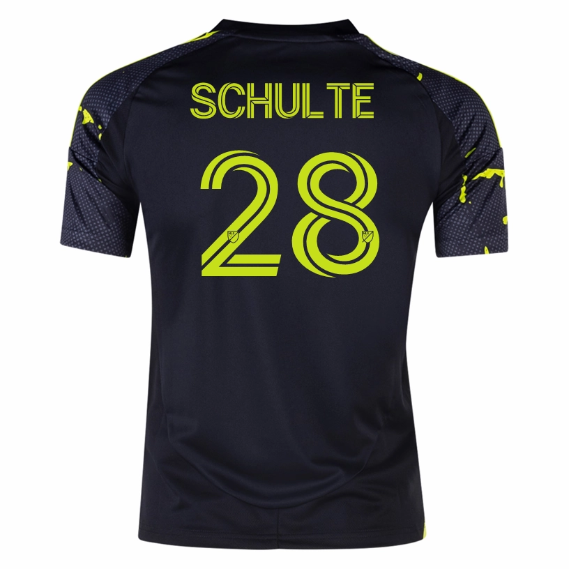 adidas Columbus Crew Patrick Schulte Away Jersey 25/26 (Black/Yellow) Fade Resistant Prints