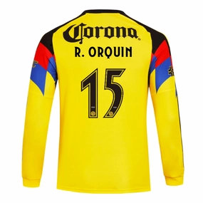 adidas R. Orquin Club Am??rica 25/26 Long Sleeve Home Jersey (Yellow) Body Fit Ventilated Design