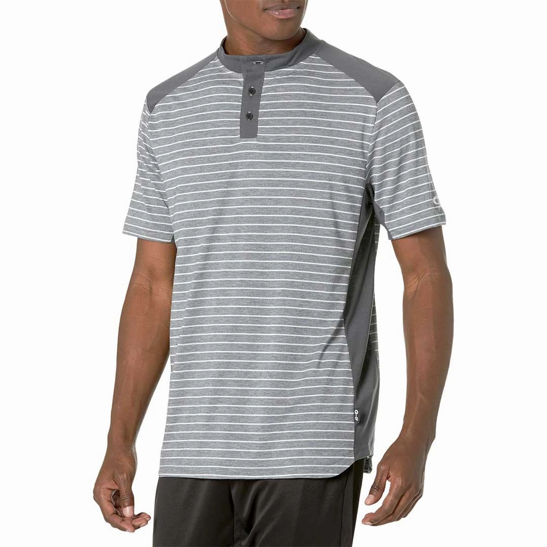 Ventilated Side Gussets Relaxed Performance Oakley - Men's Fringe Stripe T-Shirt (FOA404358 9X2)