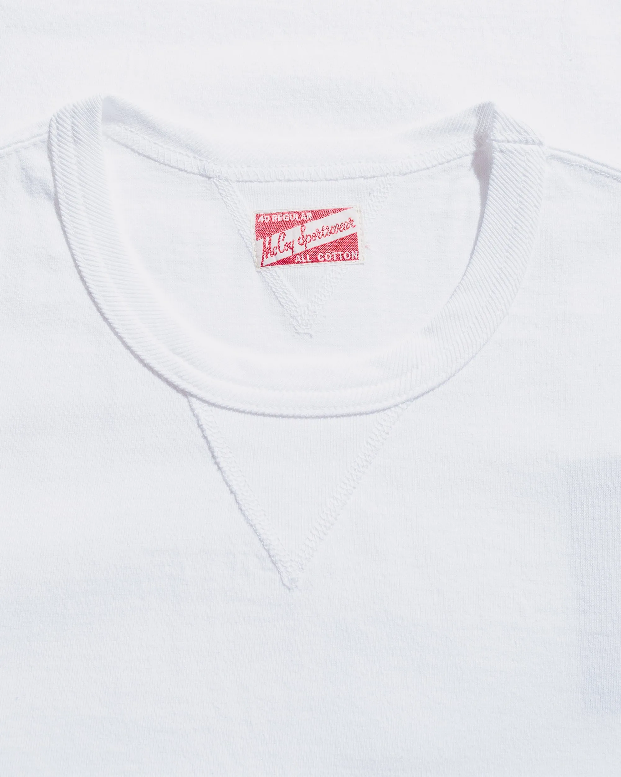 The Real McCoy's MC23020 Gusset Tee White Essential Look Sports Apparel