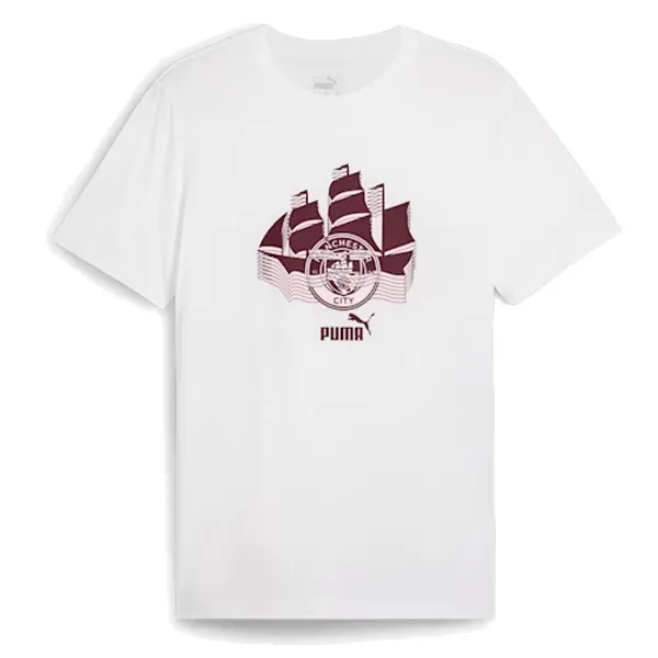 Puma Manchester City Football Culture T-Shirt (Puma White/Dark Jasper) Comfy Pieces