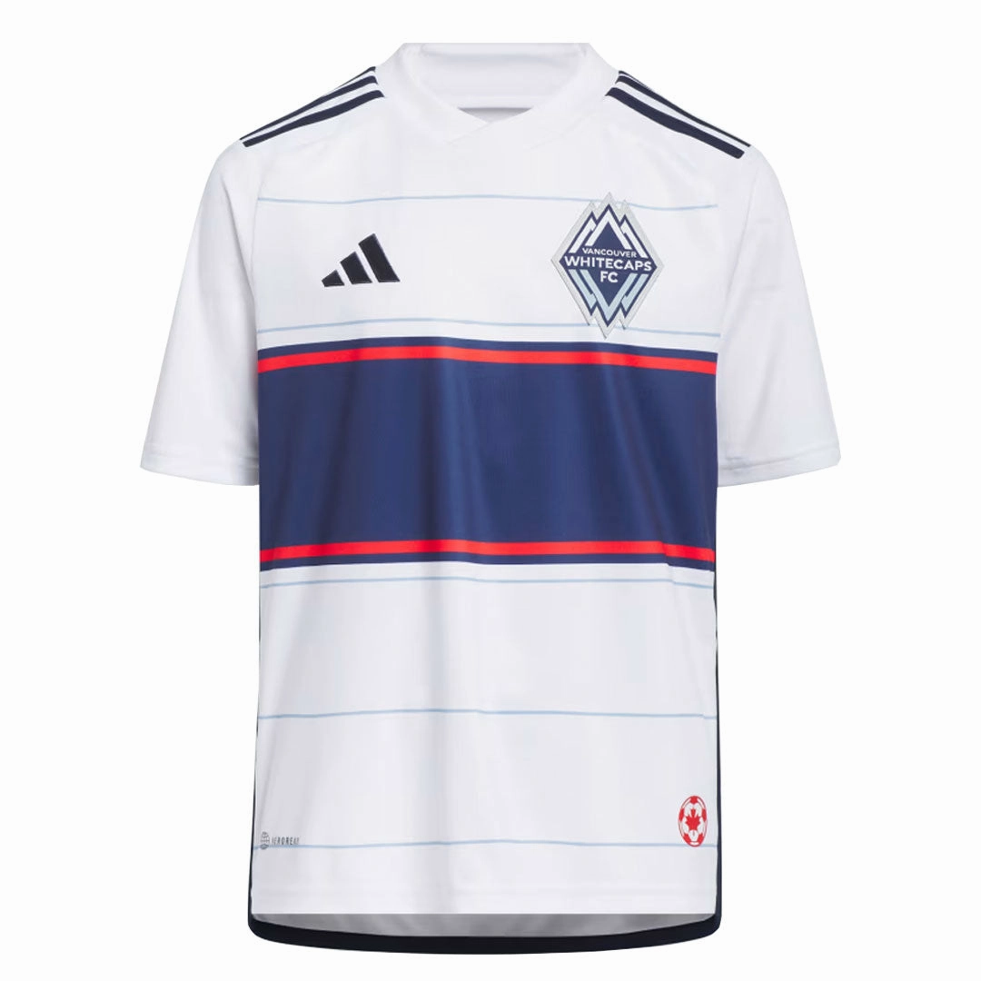 All-day Comfort Friction Free Hemline Design adidas - Kids' (Youth) Vancouver Whitecaps 23/24 Home Jersey (HU1389)