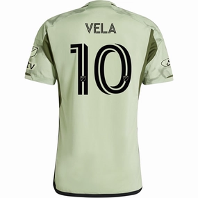 Quick Action Durable Double Needle Hem adidas LAFC Authentic Carlos Vela Away Jersey w/ MLS   Apple TV   Ford Patches 24/25 (Magic Lime)