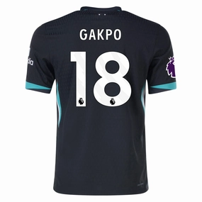 Nike Liverpool Authentic Cody Gakpo Away Jersey w/ EPL Patch 24/25 (Night Forest/Washed Teal) Comfort Collar Design