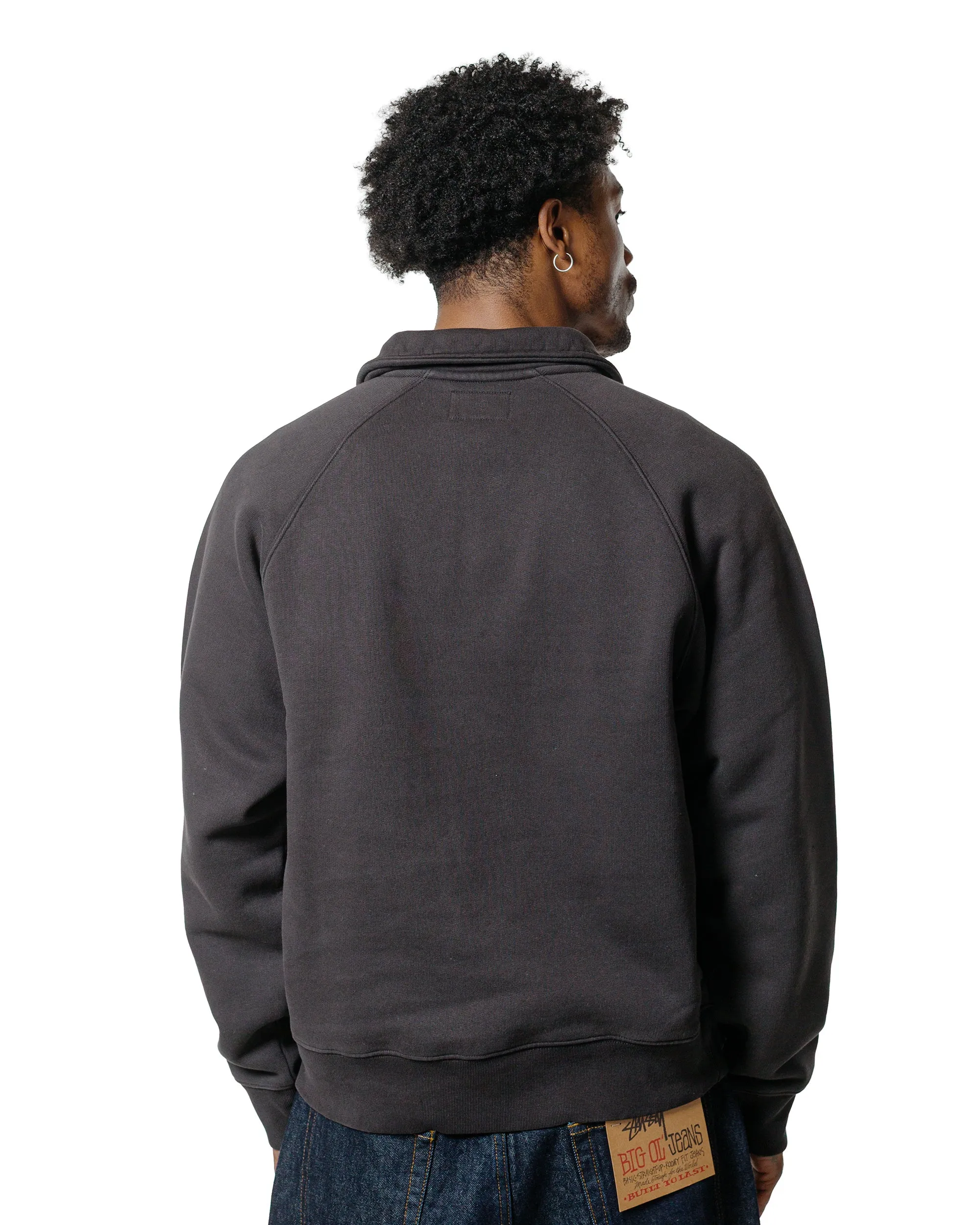 product hat style statement Thermal Lining St??ssy Relaxed Half Zip Washed Black