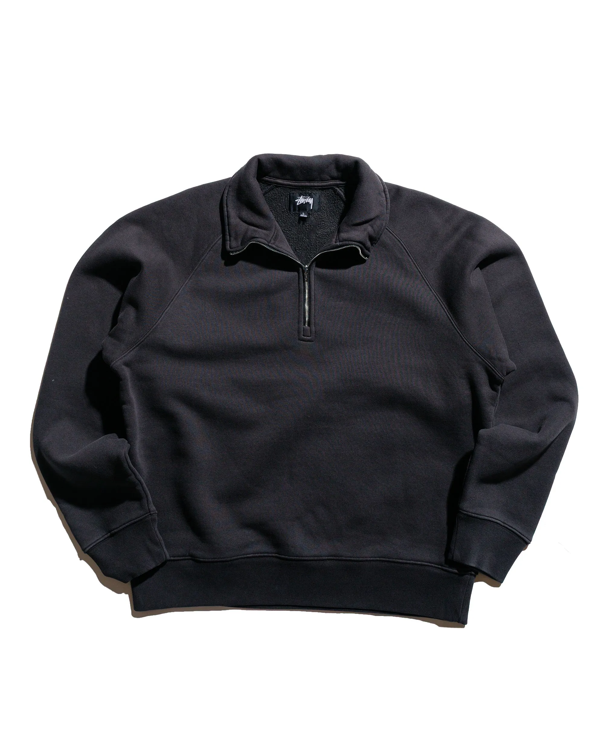 Street Fashion product bundle St??ssy Relaxed Half Zip Washed Black