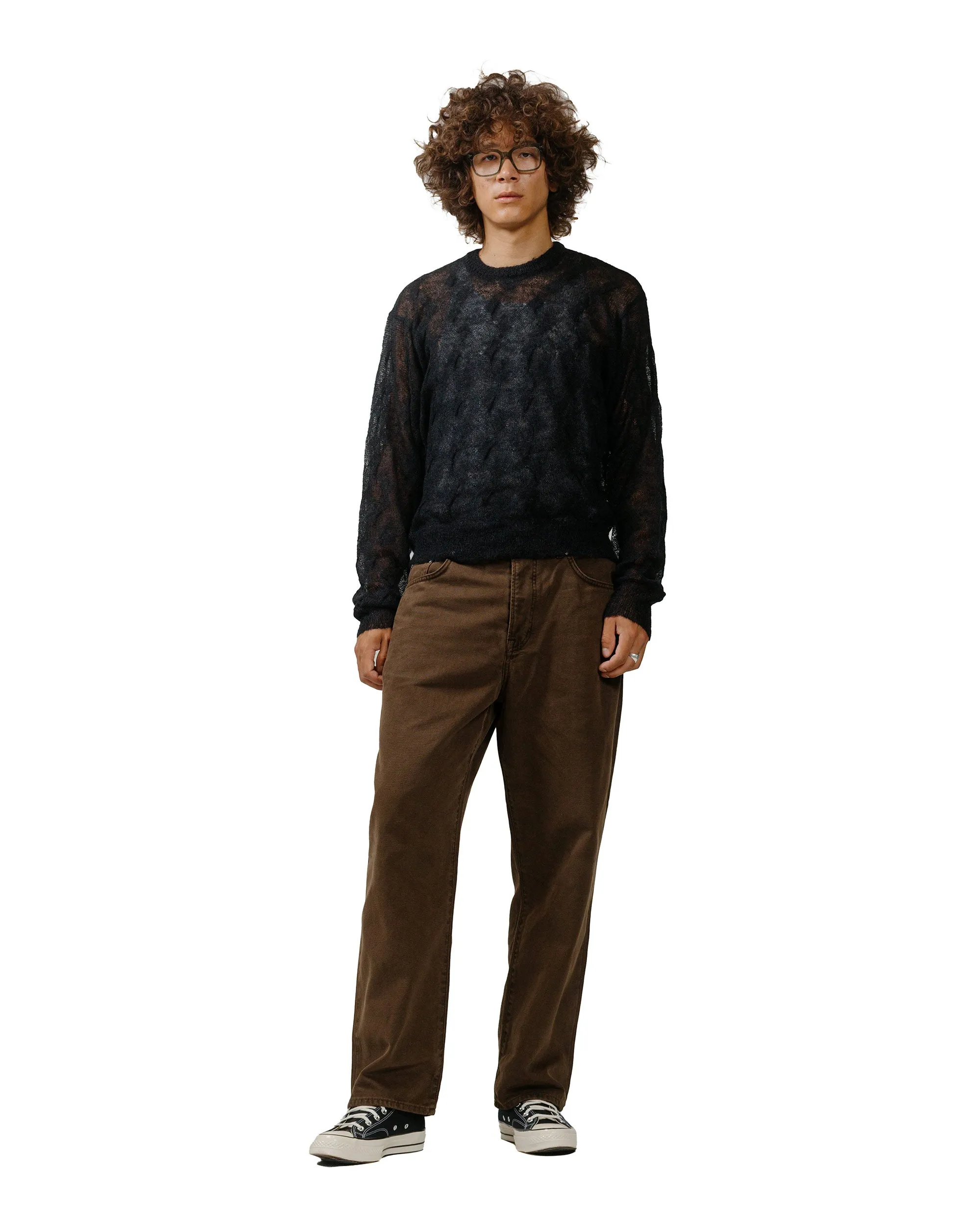 Soft Touch St??ssy Loose Knit Cross Cable Black