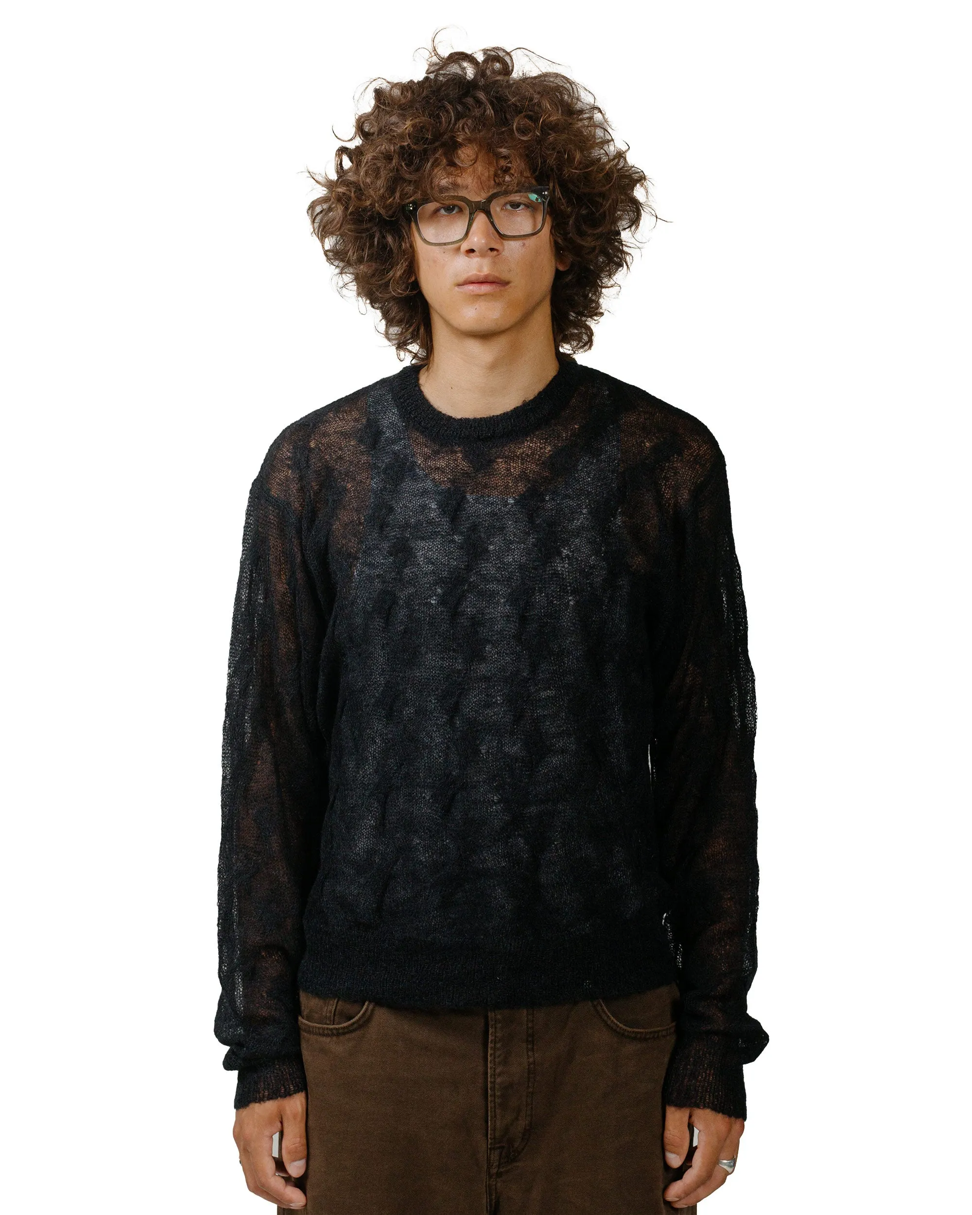 product polka dot playfulness product review St??ssy Loose Knit Cross Cable Black